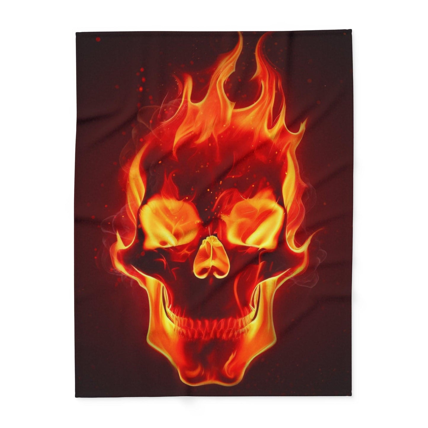 Flaming Head Arctic Fleece Blanket - Lizard Vigilante