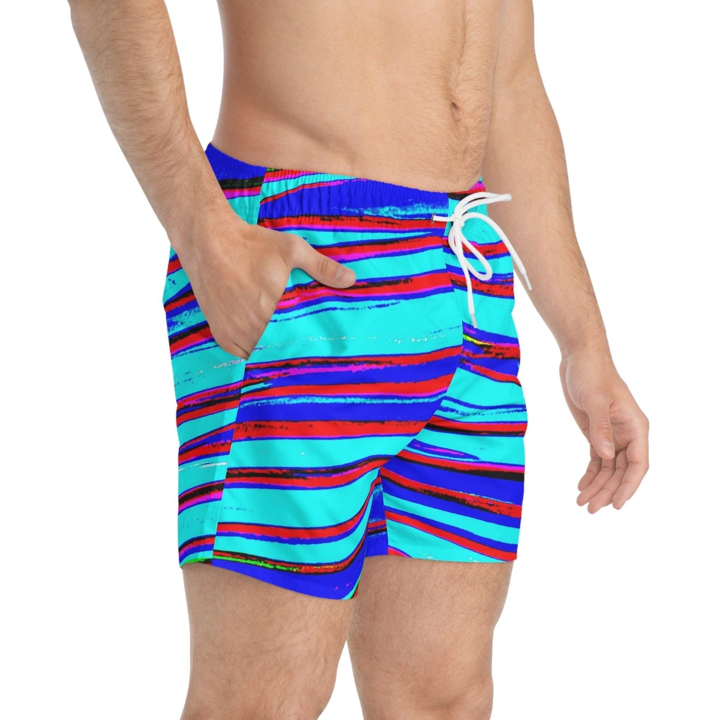 Strips Swim Trunks - Lizard Vigilante