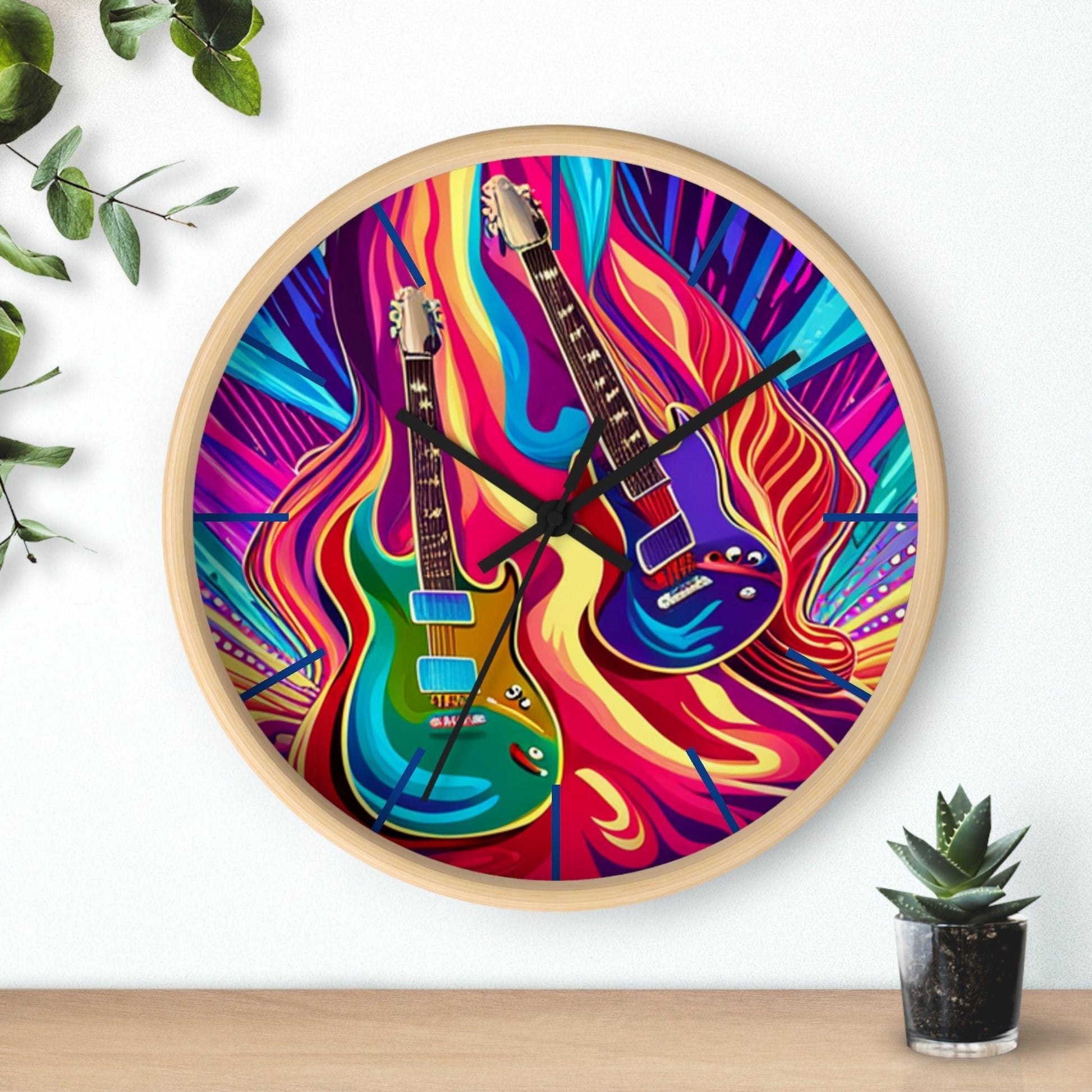 Psychedelic Things Wall Clock - Lizard Vigilante