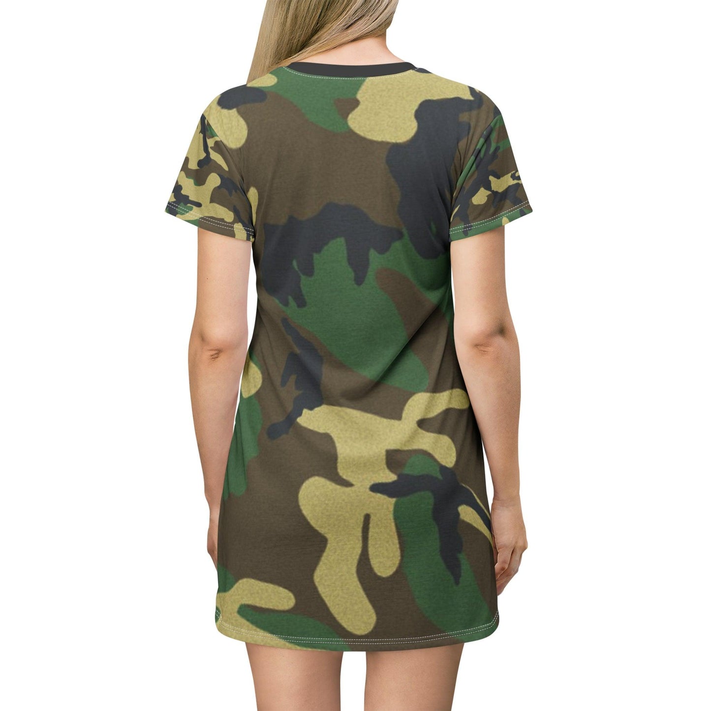 Green Camouflage T-Shirt Dress - Lizard Vigilante