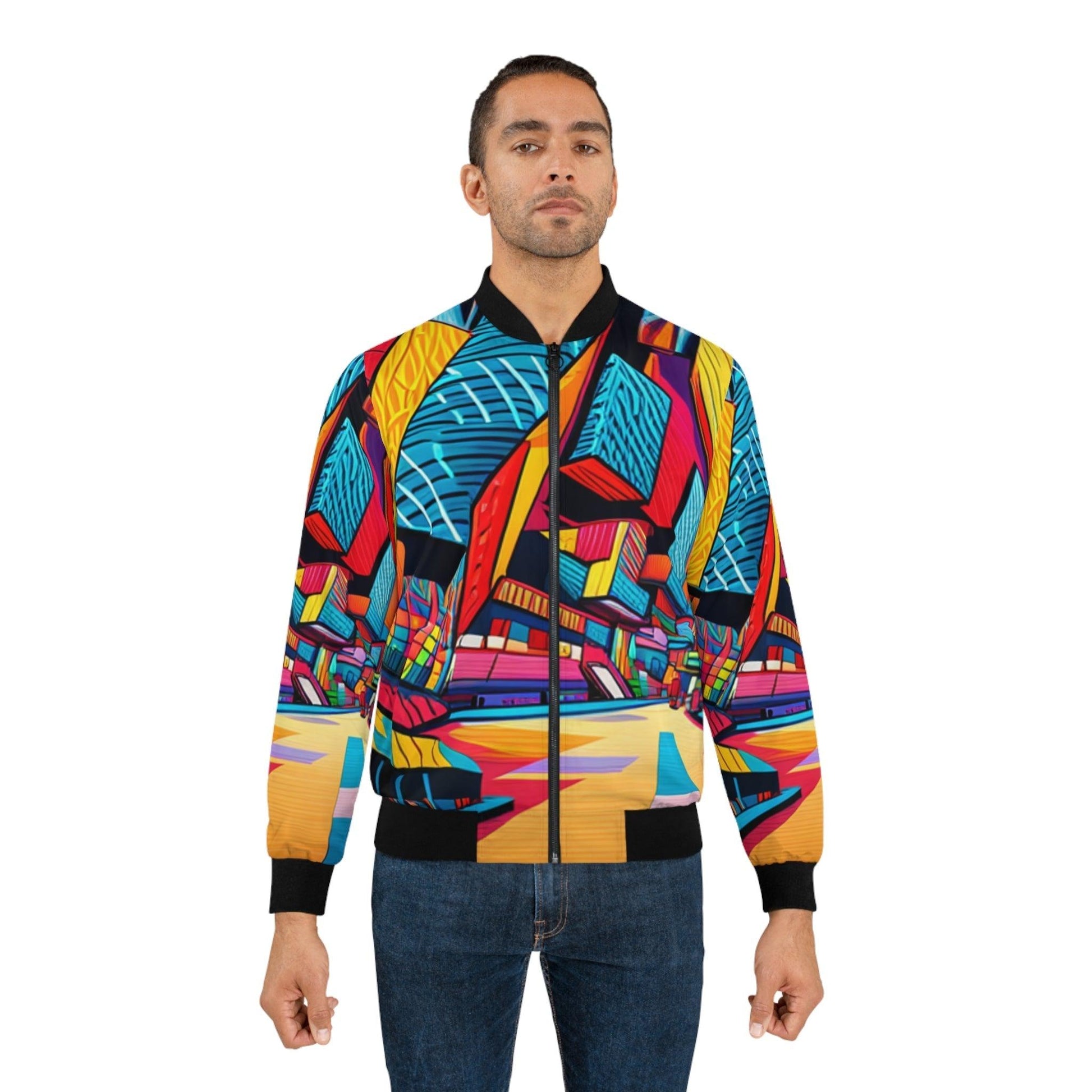 Geolibrary Men's Bomber Jacket - Lizard Vigilante