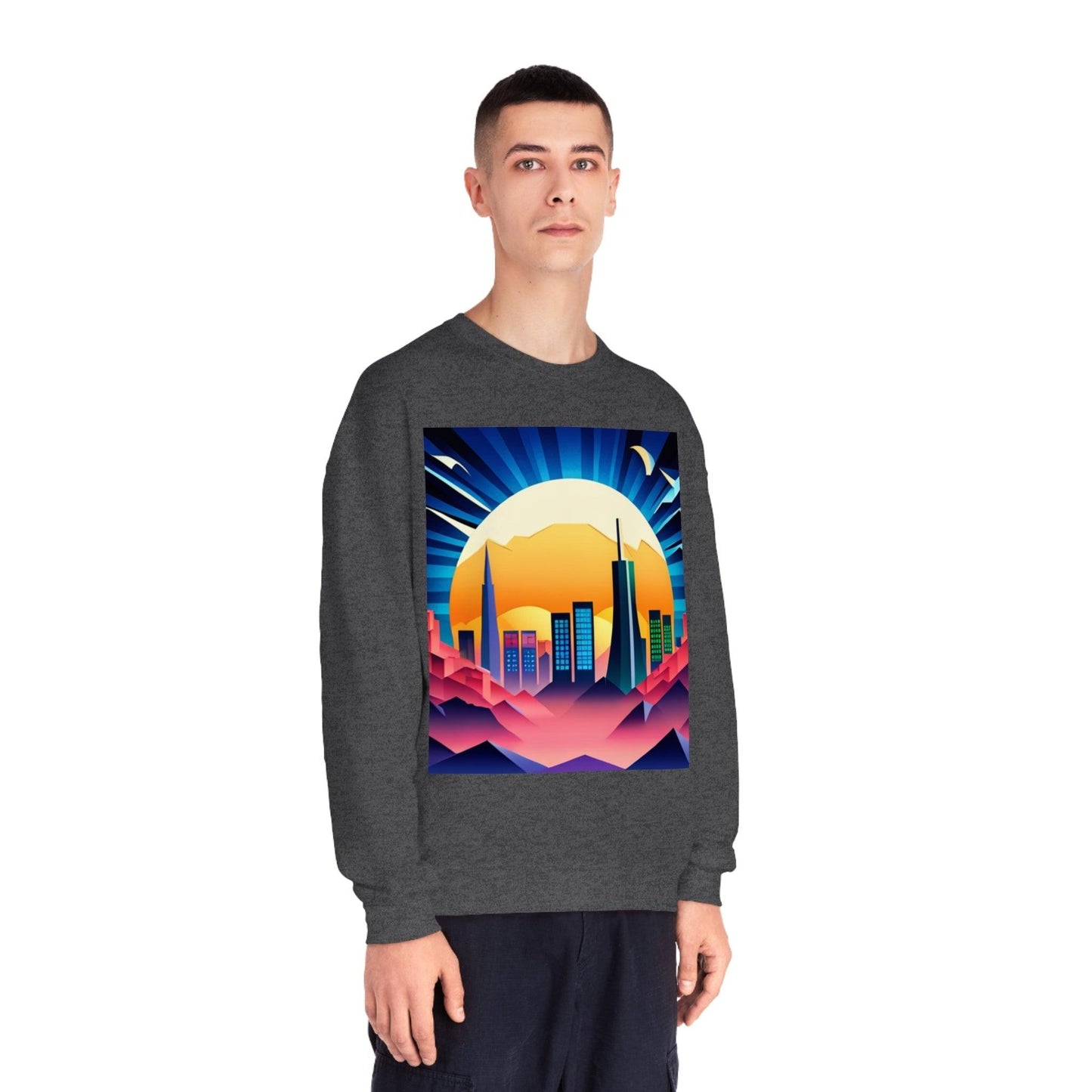 City of Futuris Unisex NuBlend® Crewneck Sweatshirt - Lizard Vigilante