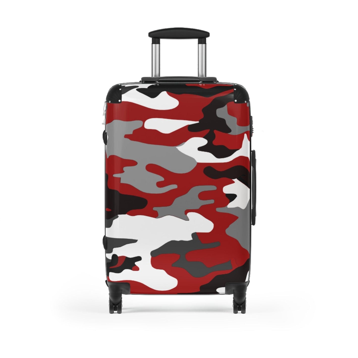 Red Black Grey White Camouflage Suitcase - Lizard Vigilante