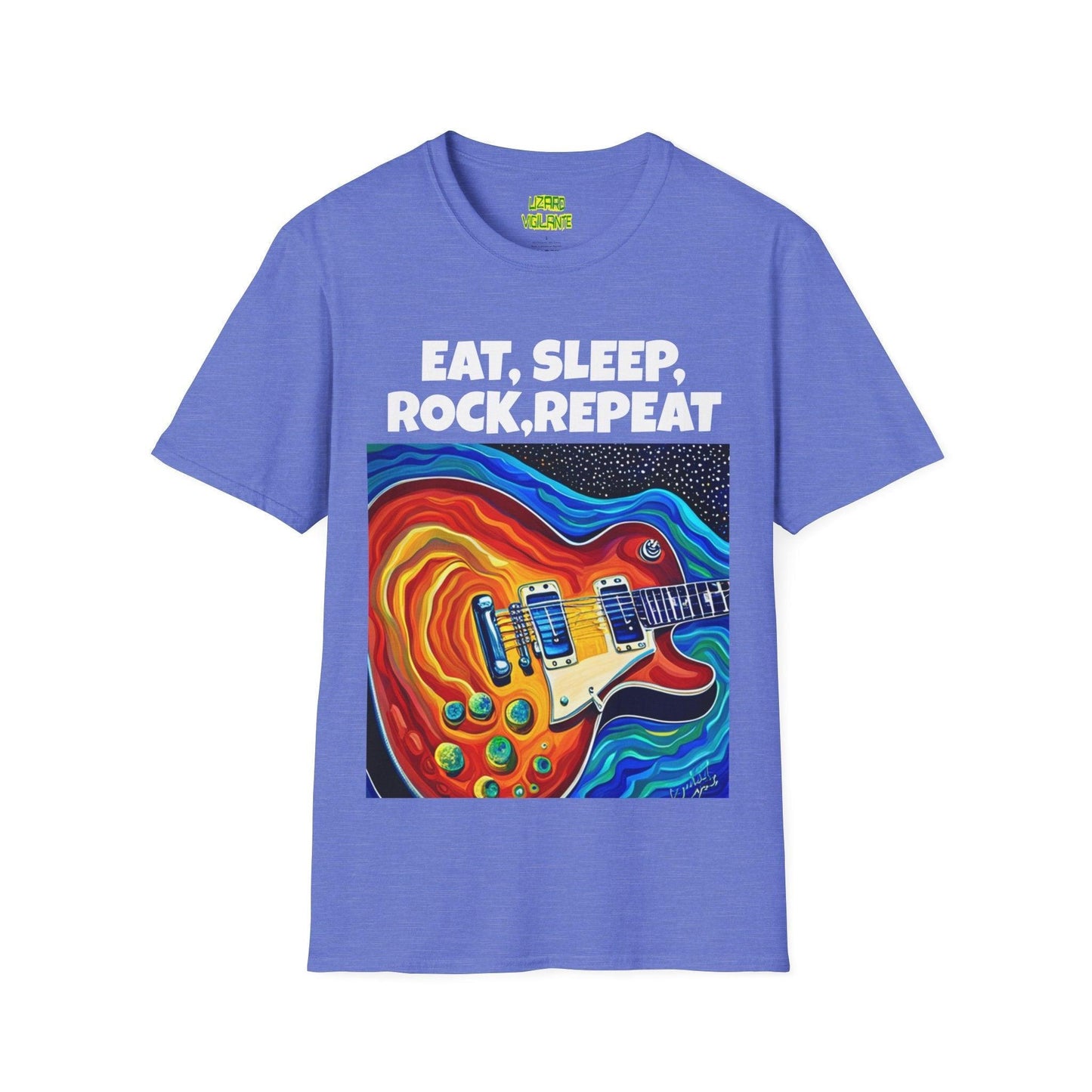 Eat, Sleep, Rock, Repeat Unisex Softstyle T-Shirt - Lizard Vigilante