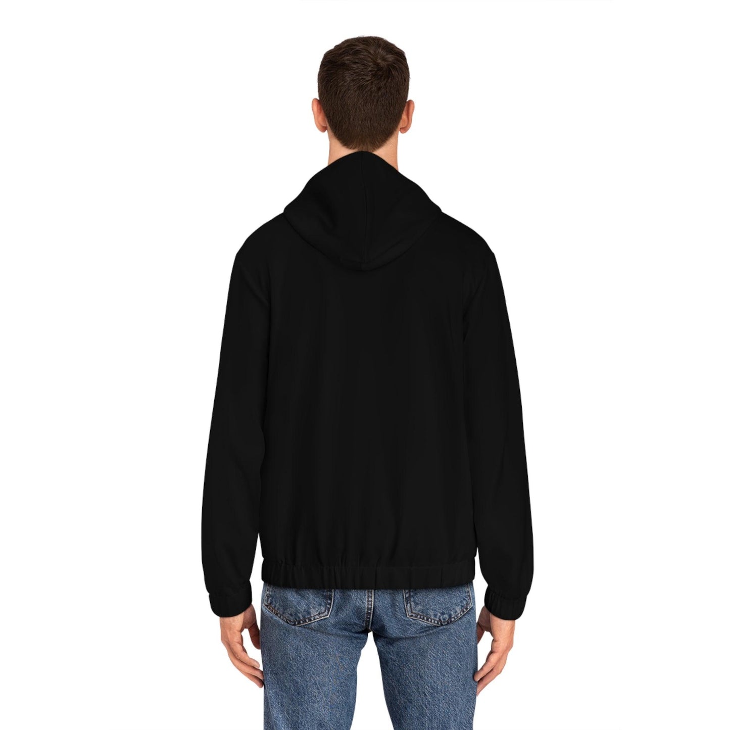 Black Men's Full-Zip Hoodie - Lizard Vigilante