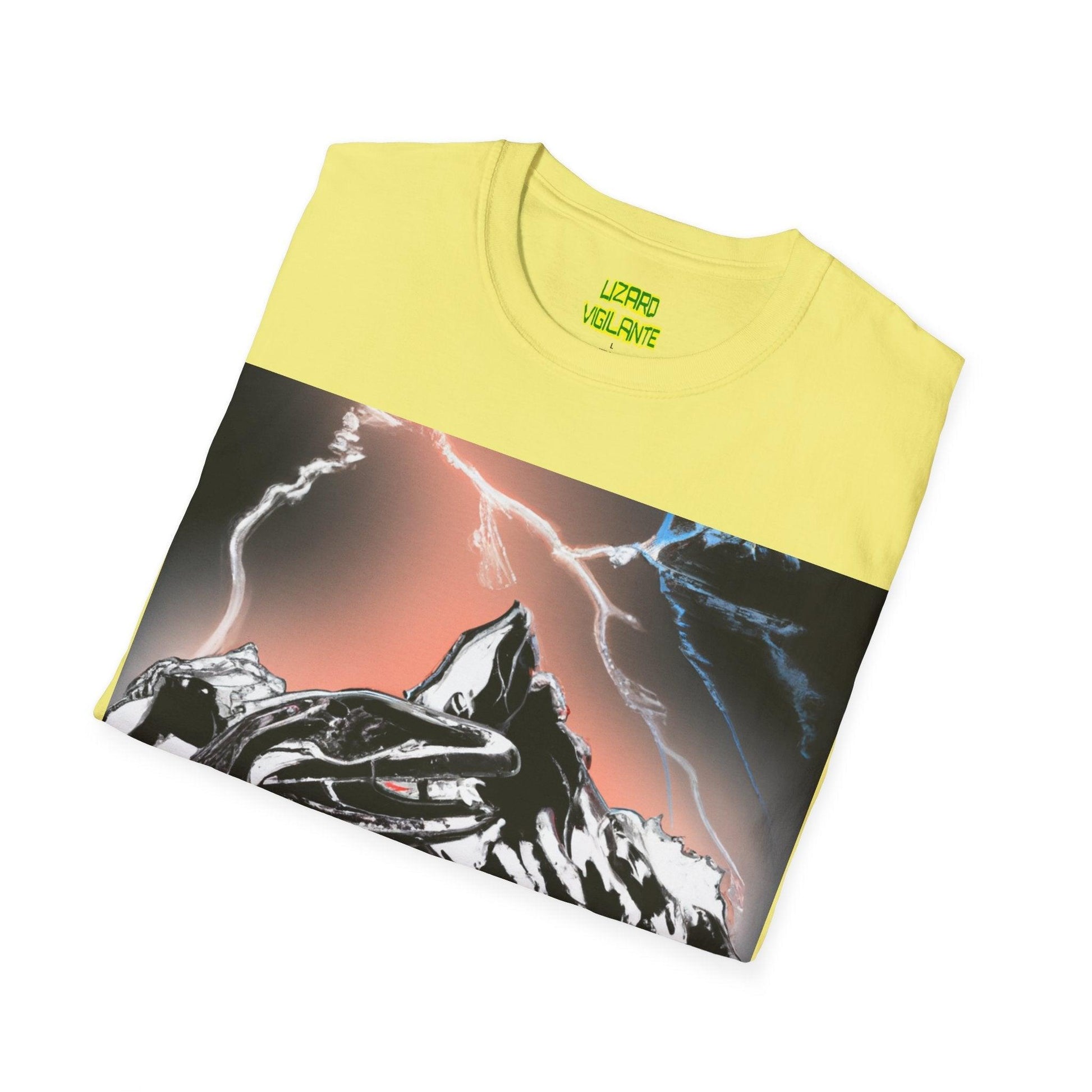 Lizard Vigilante at Mountain Unisex Softstyle T-Shirt - Lizard Vigilante