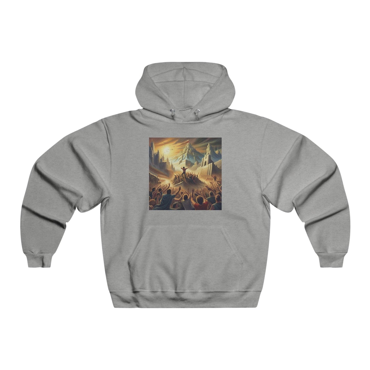 Metal Fantasy Mountain Men's NUBLEND® Hooded Sweatshirt - Lizard Vigilante