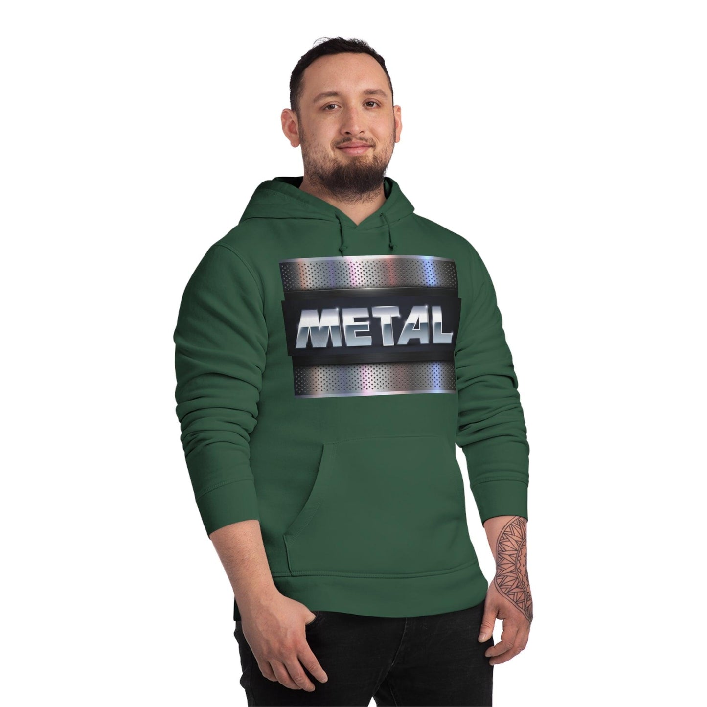 Metal Plate Unisex Drummer Hoodie - Lizard Vigilante