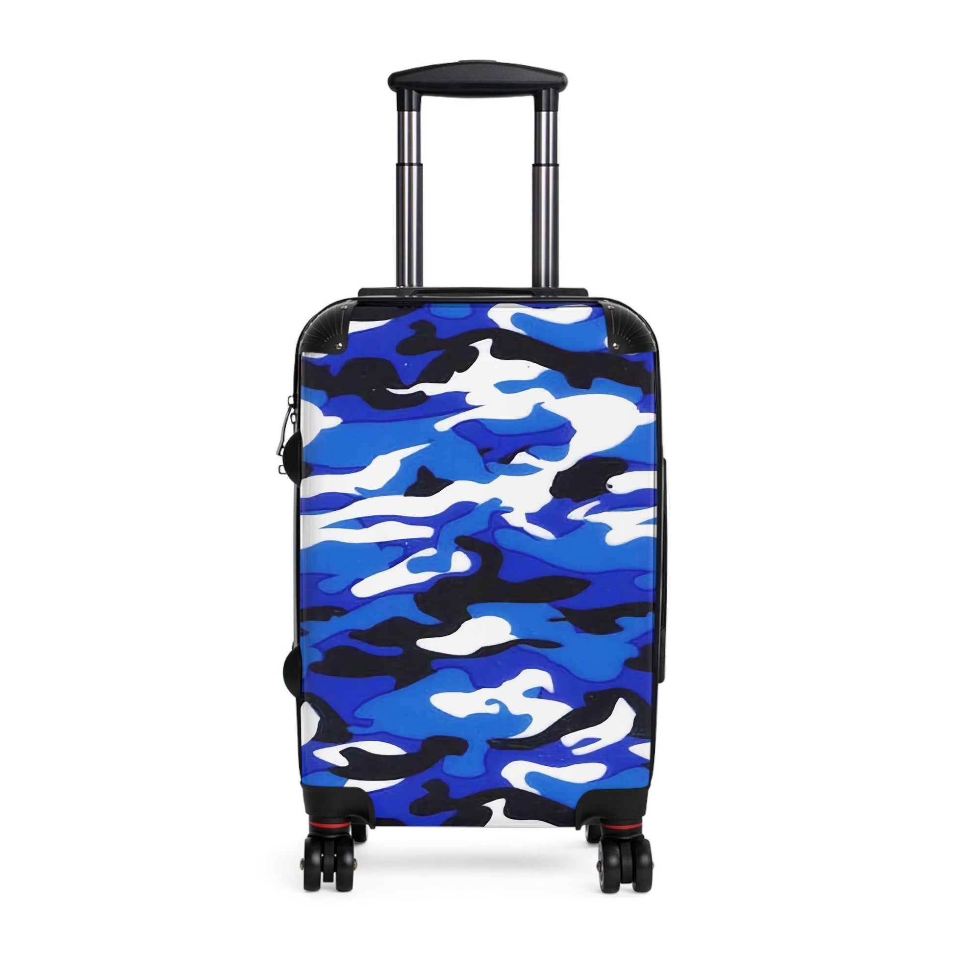 Blue Grey White Black Camouflage Suitcase - Lizard Vigilante