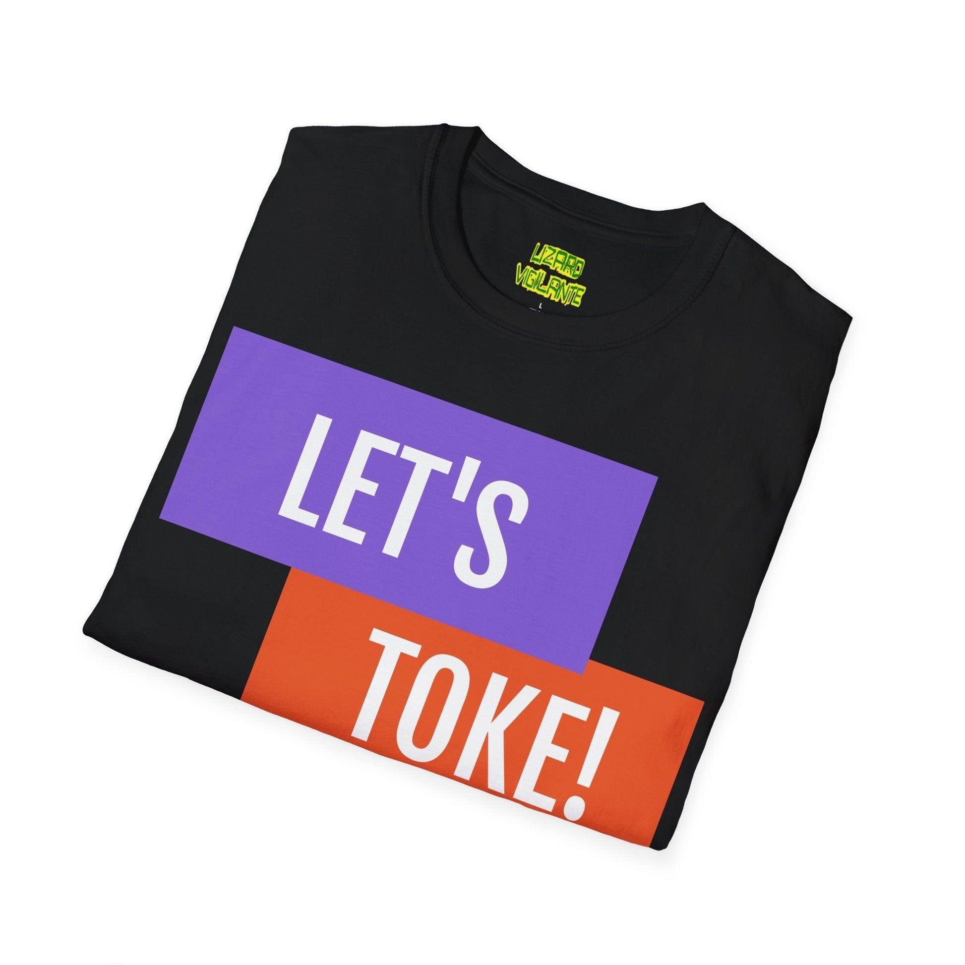 LET'S TOKE! With GreenLeaf Silo Unisex Softstyle T-Shirt / Weed Band Tee - Lizard Vigilante