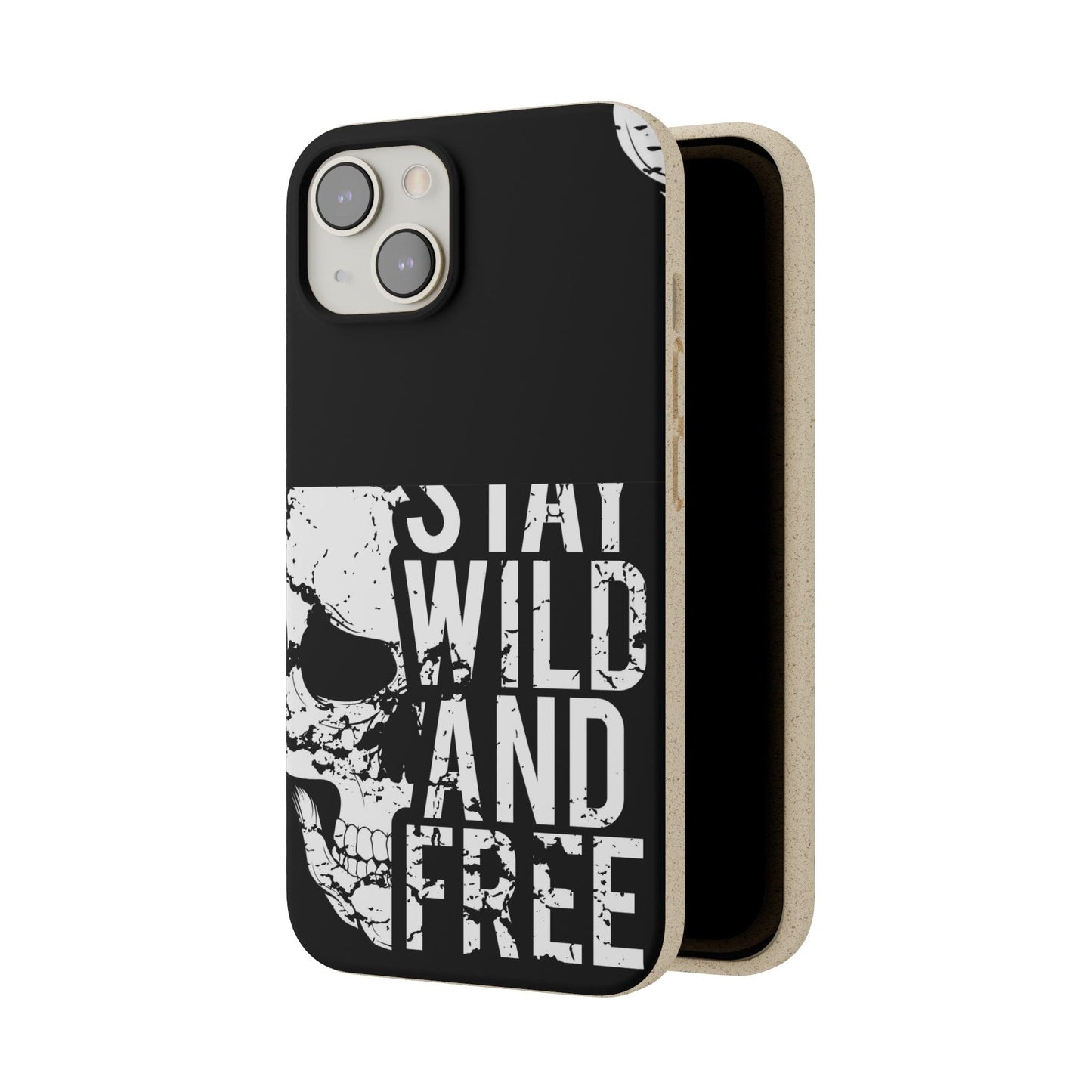 Stay Wild And Free Skull Biodegradable Cases - Lizard Vigilante