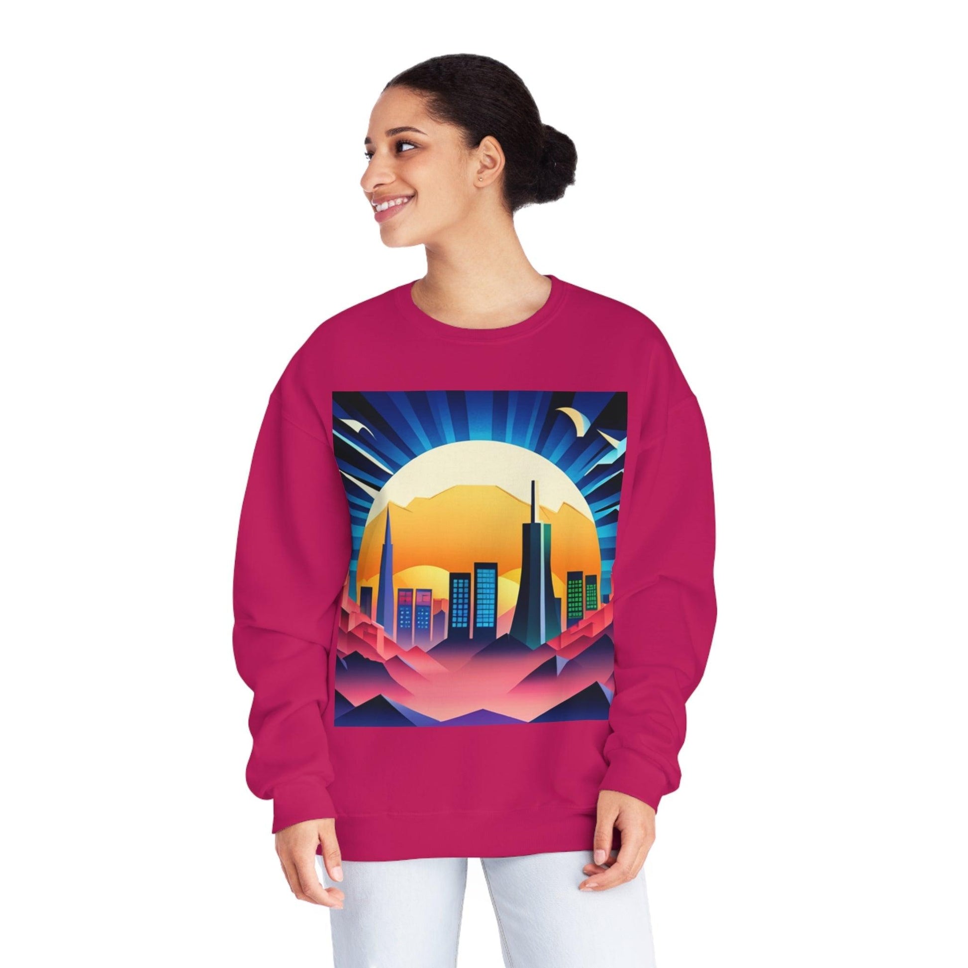 City of Futuris Unisex NuBlend® Crewneck Sweatshirt - Lizard Vigilante