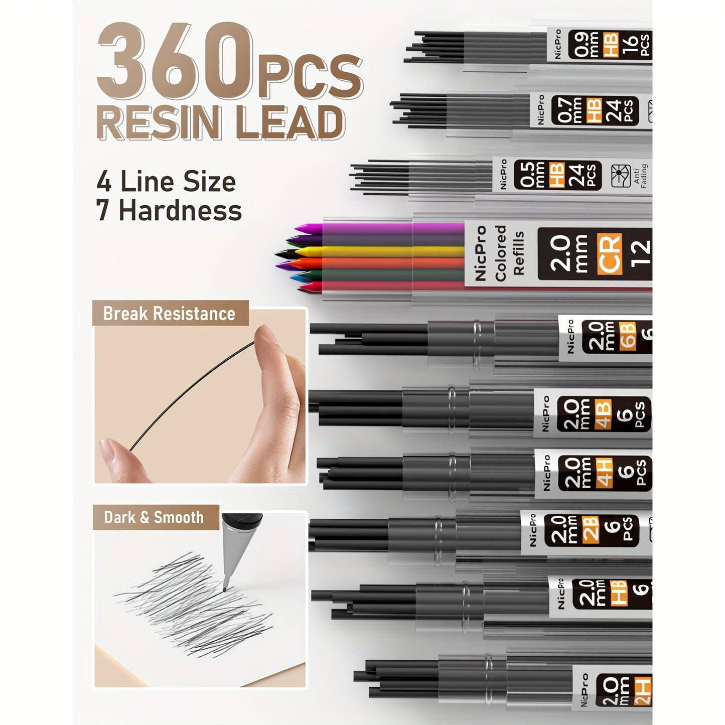 35-Piece Nicpro Premium Art Mechanical Pencil Set – Complete Drafting Kit with 3 Metal Pencils (0.5mm, 0.7mm, 0.9mm), 3 Lead Holders, and 20 Tubes of Lead Refills (6B to 4H) for Professional Drawing & Sketching - Premium pencil set from Lizard Vigilante - Just $32.99! Shop now at Lizard Vigilante