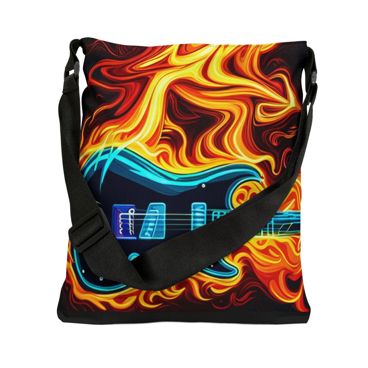 Flaming Axe Adjustable Tote Bag - Lizard Vigilante