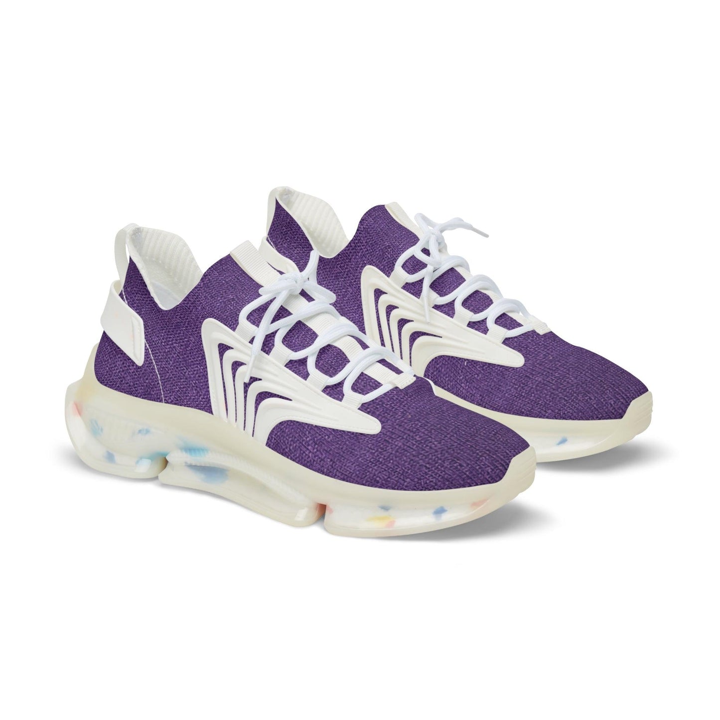 Faux Purple Silk Men's Mesh Sneakers - Lizard Vigilante