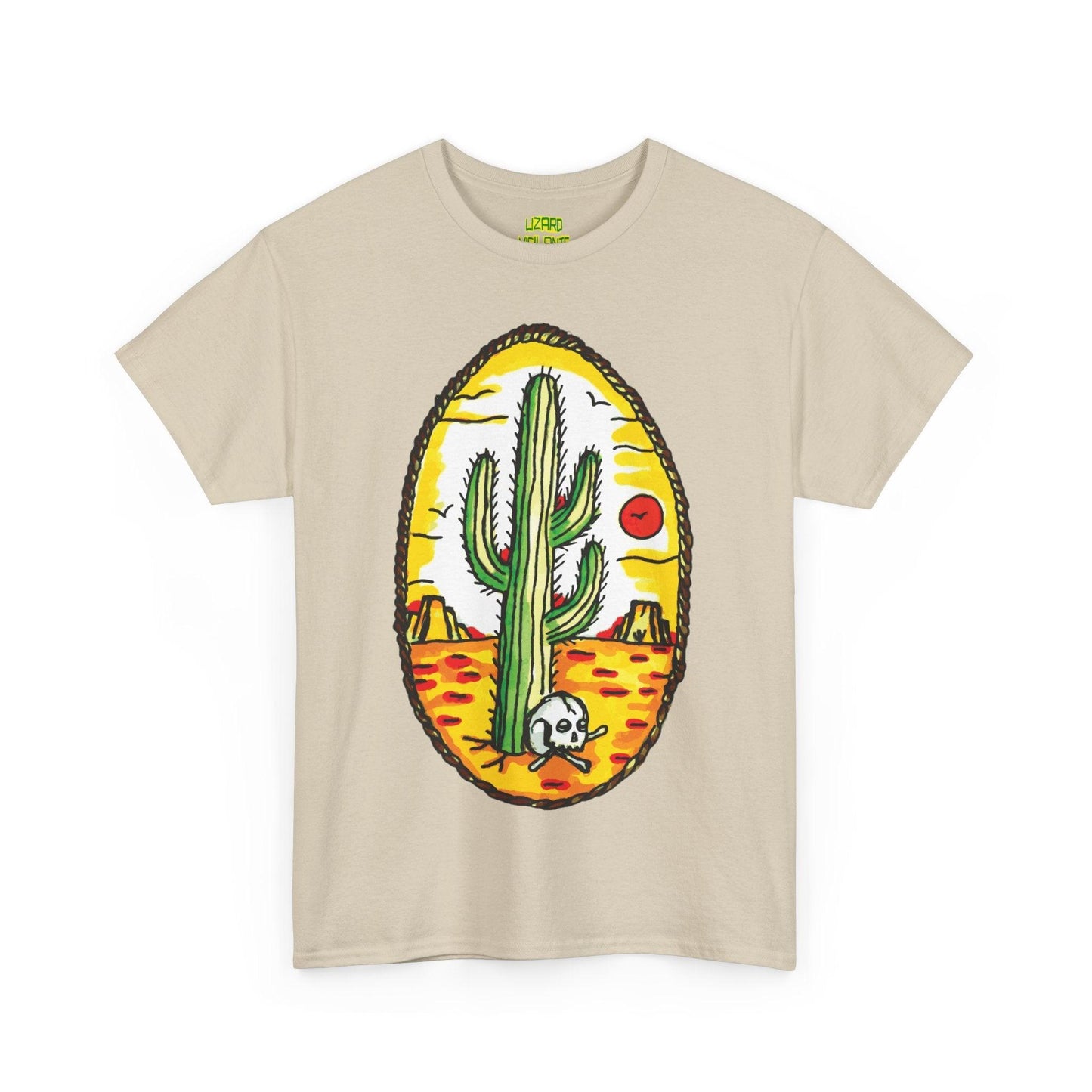 Cactus Skull Unisex Heavy Cotton Tee - Lizard Vigilante