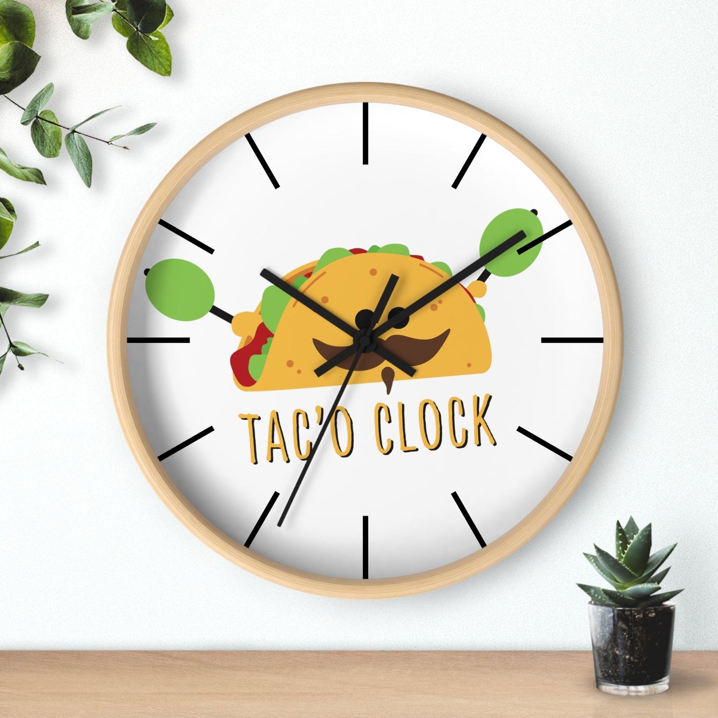 Tac'o Clock Wall Clock - Lizard Vigilante