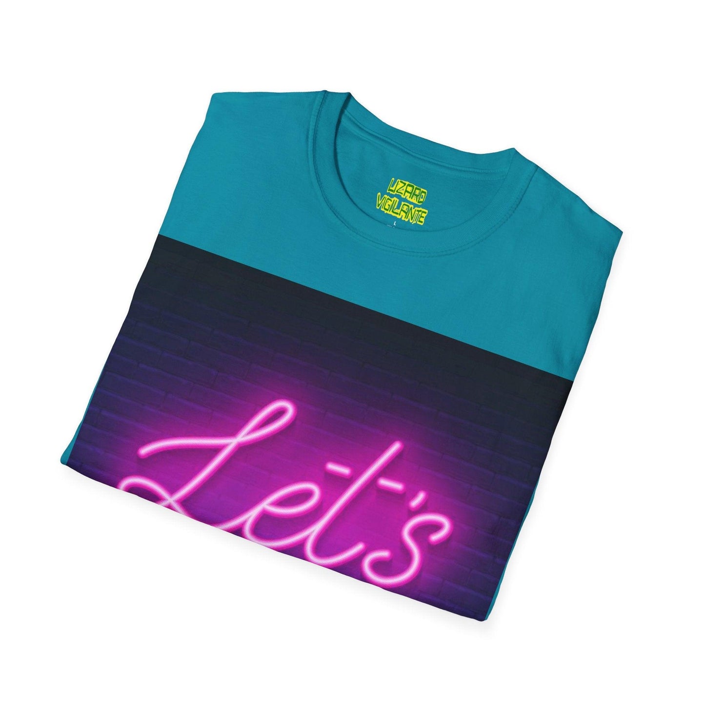 Let's Party Neon Unisex Softstyle T-Shirt - Lizard Vigilante