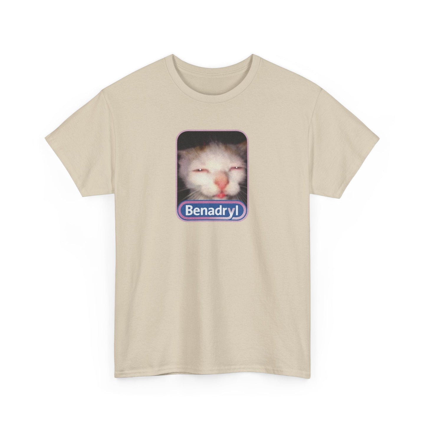 Benadryl Meme Cat T-Shirt – Funny Cat Meme Shirt for Internet Humor Fans