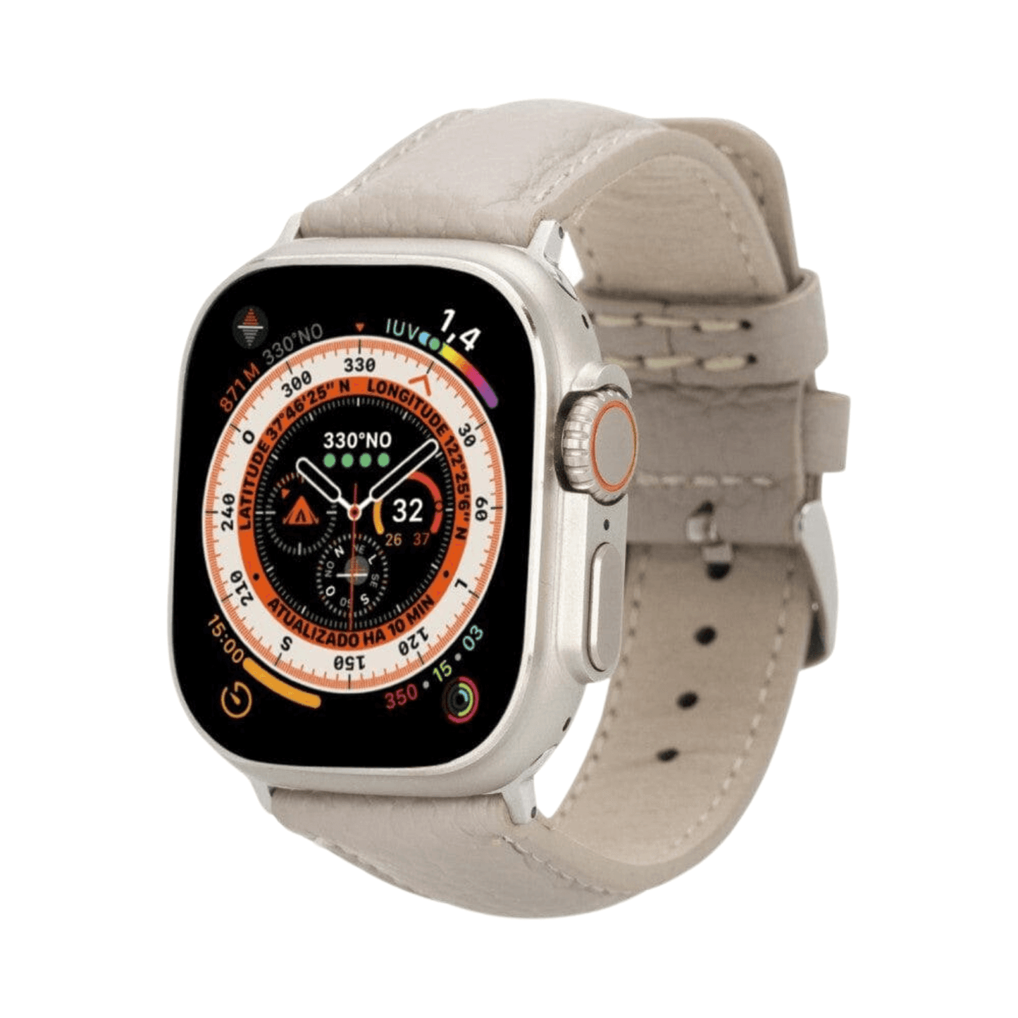 Apple Watch Cream Leather Strap - Boston