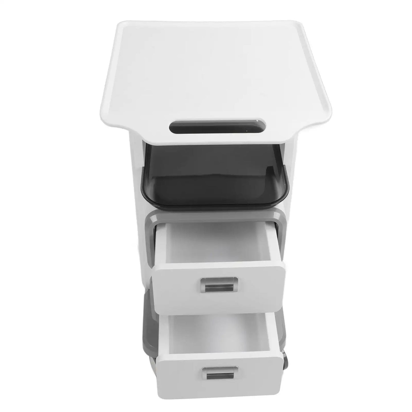 Mobile Medical Trolley Cart Enlarged Tabletop Double Drawer Multifunctional Medical Cart for Beauty Salon Clinic