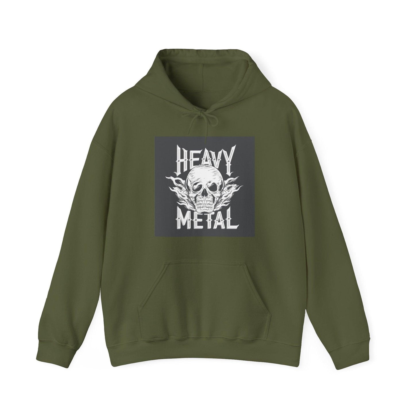 Heavy Metal Skull Unisex Heavy Blend™ Hooded Sweatshirt - Lizard Vigilante