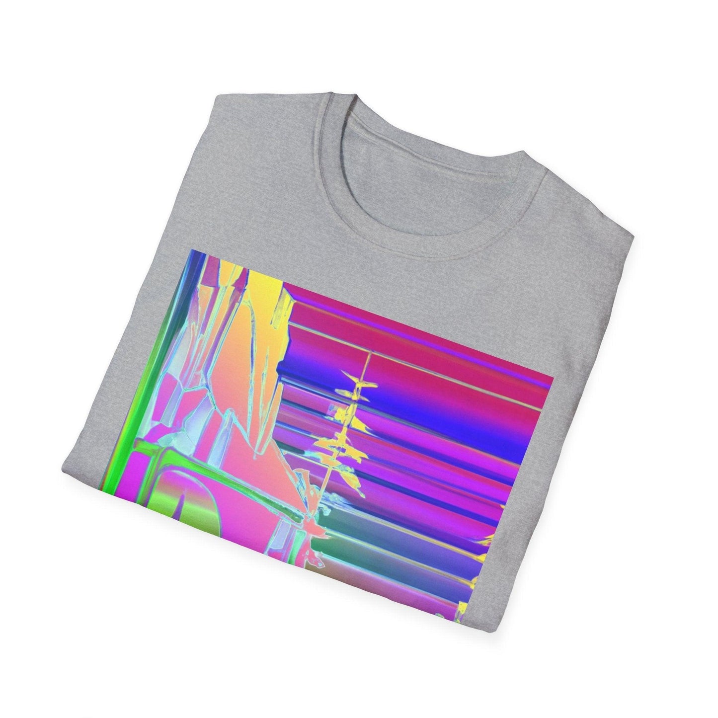 Psychedelic Monitor Unisex Softstyle T-Shirt - Lizard Vigilante