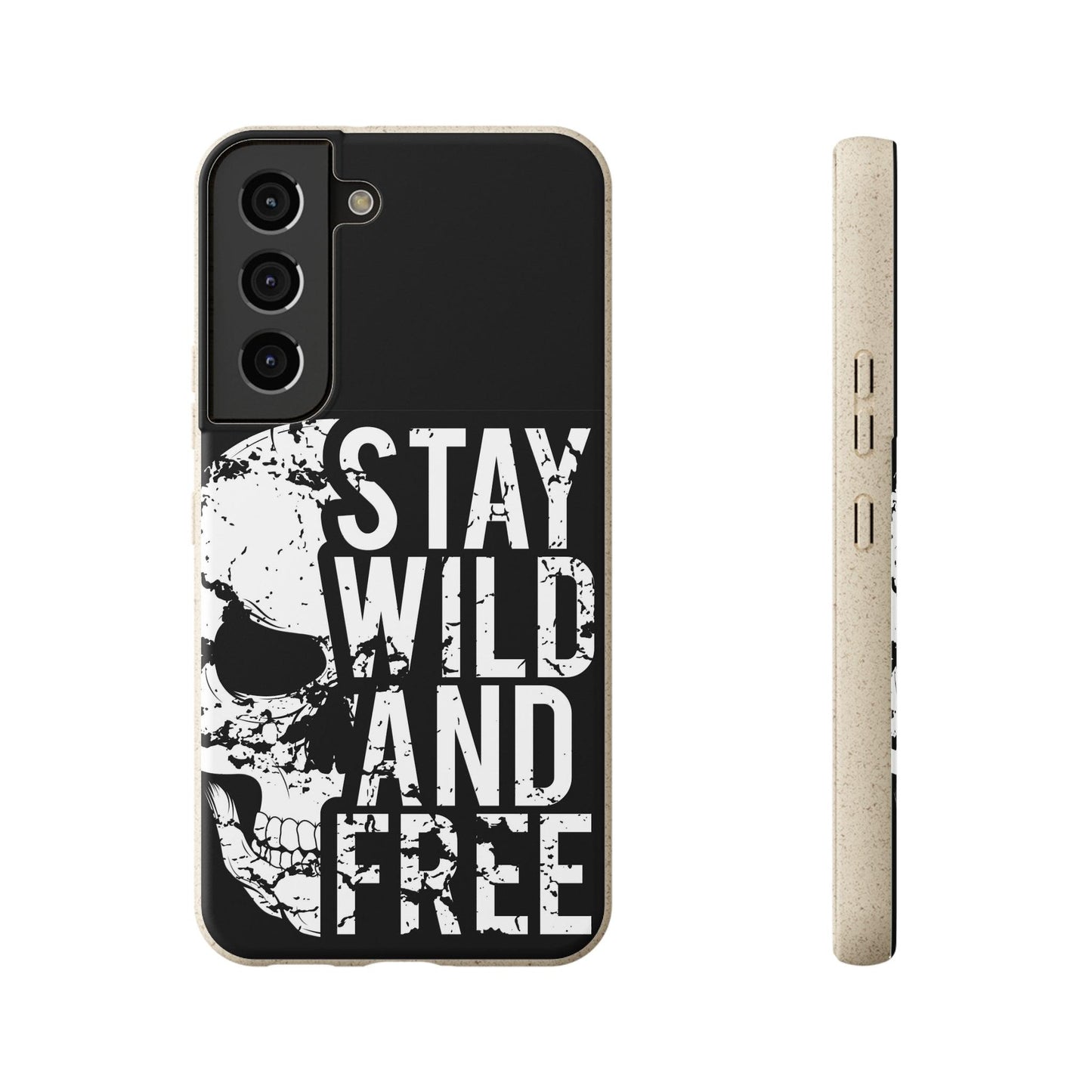 Stay Wild And Free Skull Biodegradable Cases - Lizard Vigilante