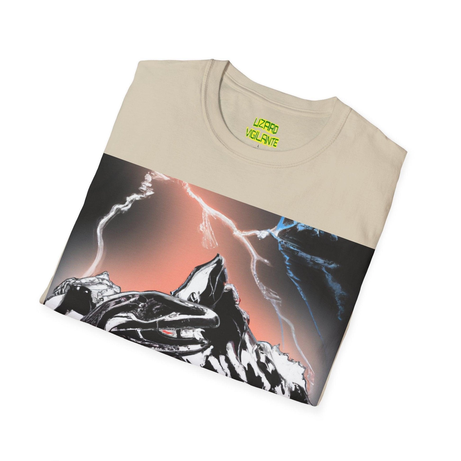 Lizard Vigilante at Mountain Unisex Softstyle T-Shirt - Lizard Vigilante