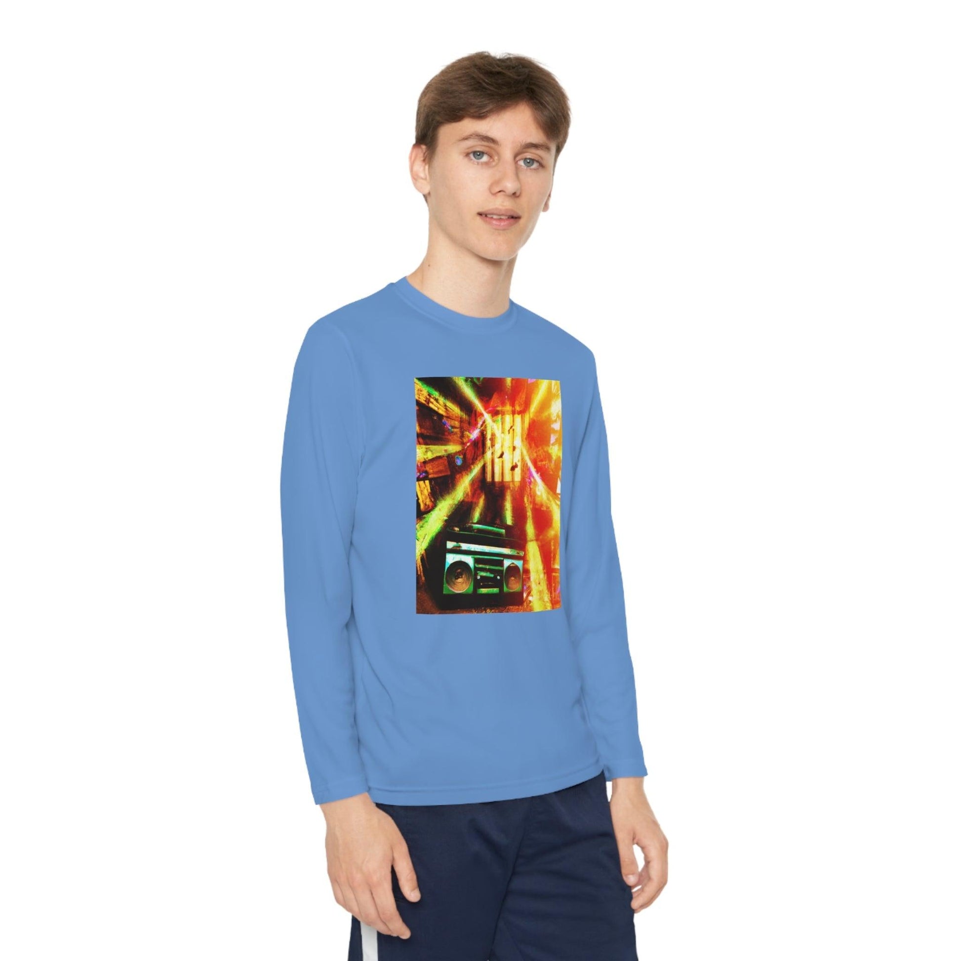 Prison BoomBox Light Burst Youth Long Sleeve Competitor Tee - Lizard Vigilante