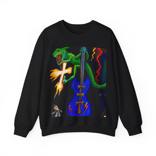 Lizard Vigilante Lightning Cross Unisex Heavy Blend™ Crewneck Sweatshirt - Lizard Vigilante