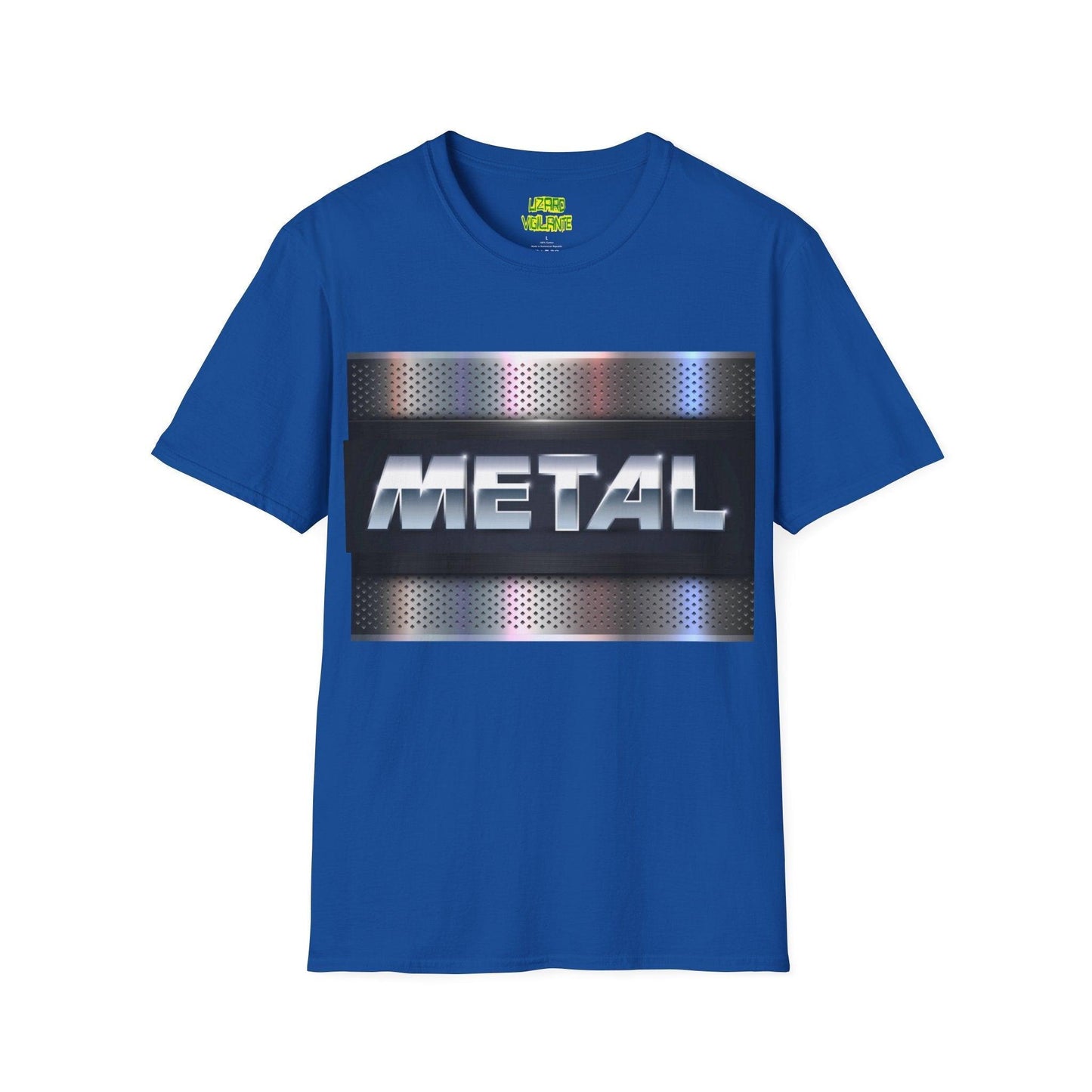 METAL Plate Unisex Softstyle T-Shirt - Lizard Vigilante