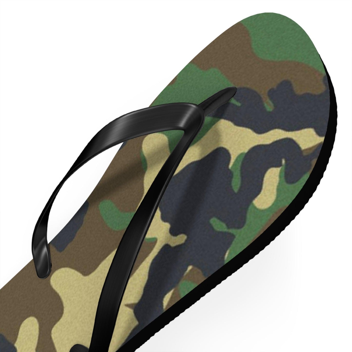 Men's Green Camouflage Flip Flops - Lizard Vigilante