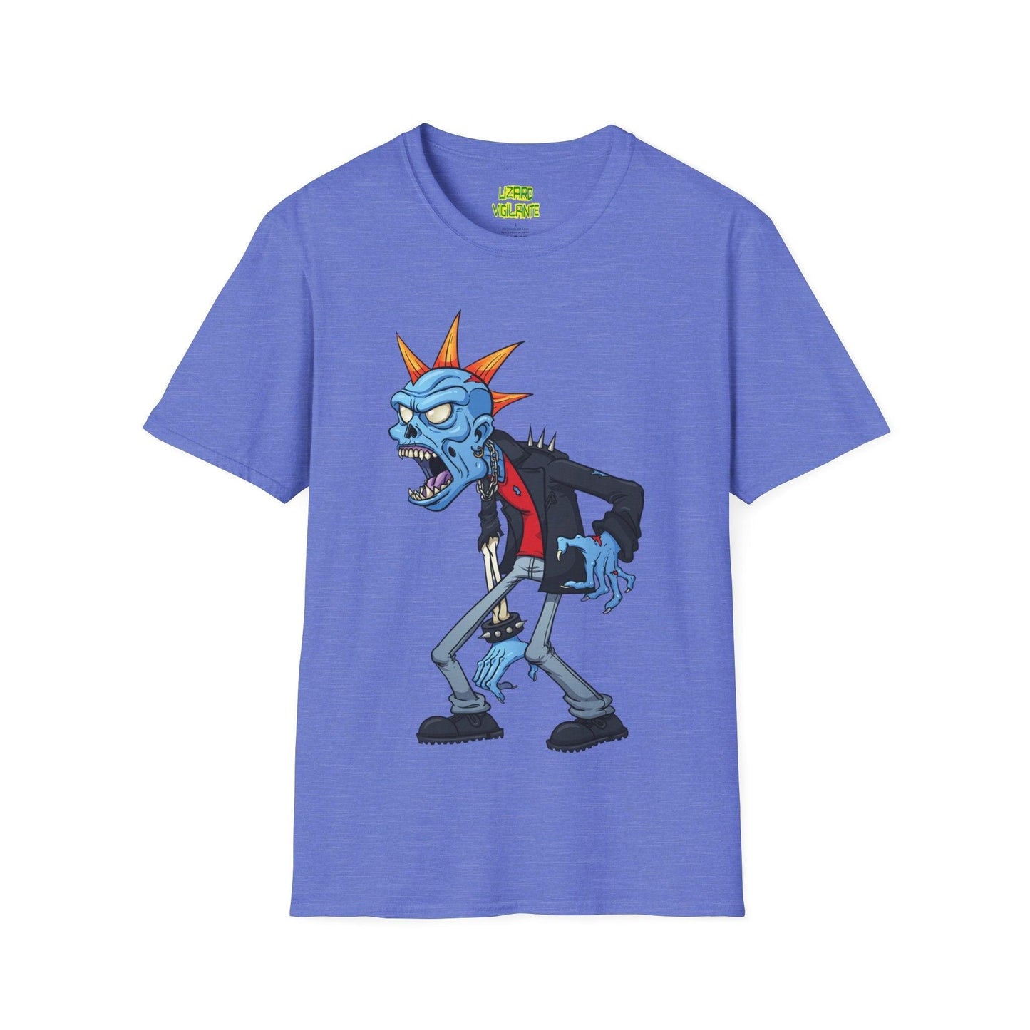 Punk Zombie Unisex Softstyle T-Shirt - Lizard Vigilante