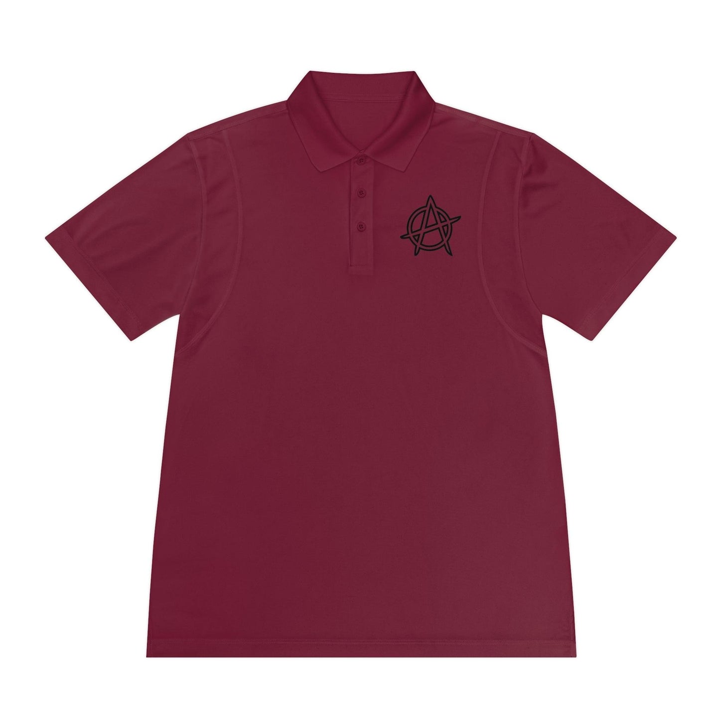 Men's Anarchy Symbol Sport Polo Shirt - Premium T-Shirt from Printify - Just $52.34! Shop now at Lizard Vigilante