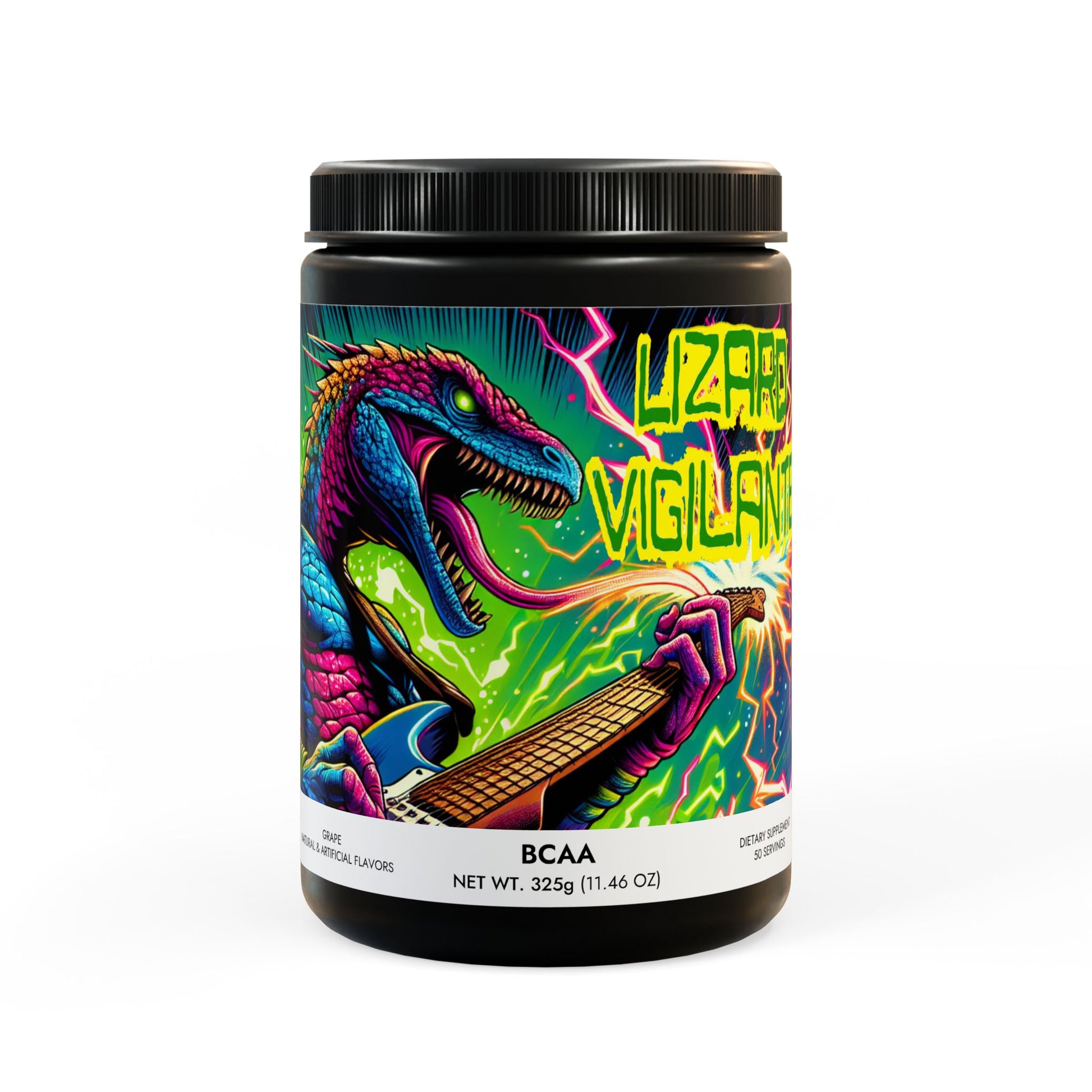 Lizard Vigilante BCAA Supplement, Grape (325g, 11.46oz, 50 servings) - Premium Food Supplements from Printify - Just $39.99! Shop now at Lizard Vigilante