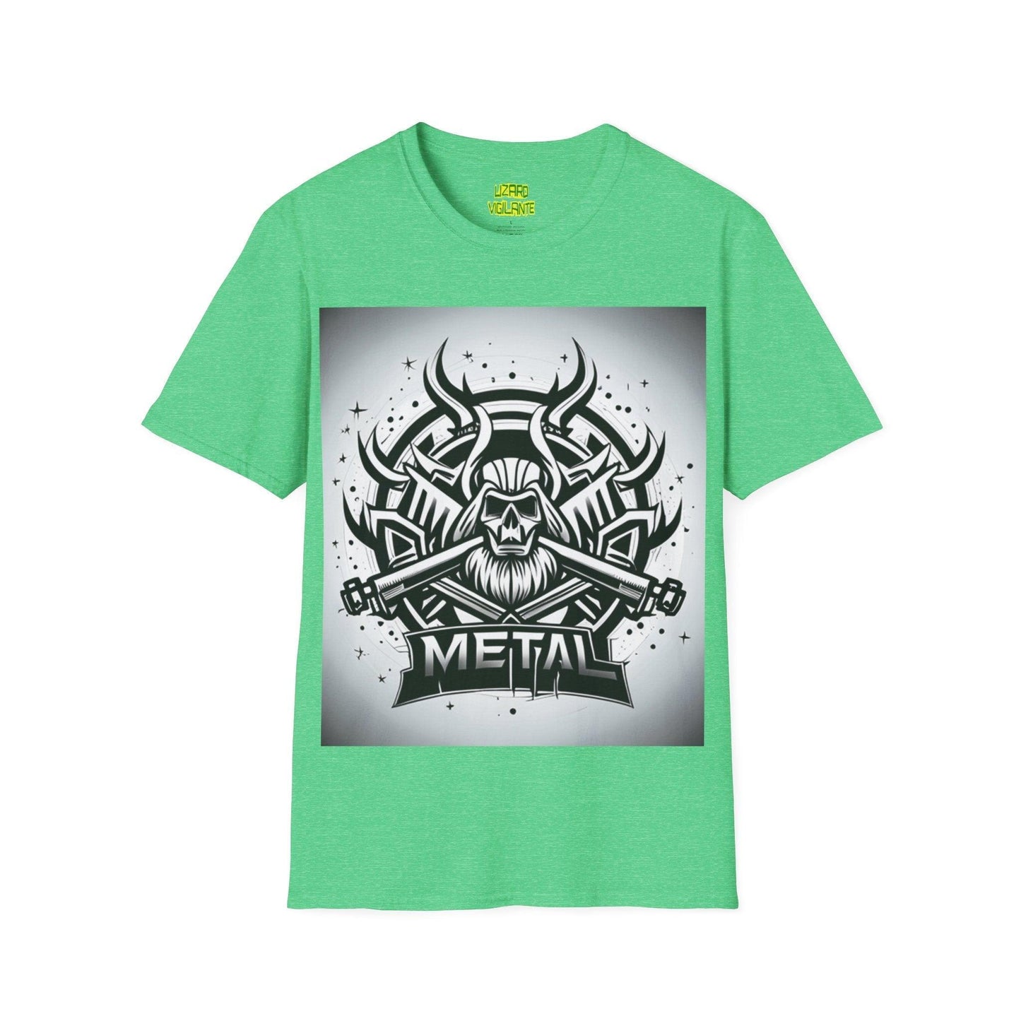 METAL Silver Unisex Softstyle T-Shirt - Lizard Vigilante