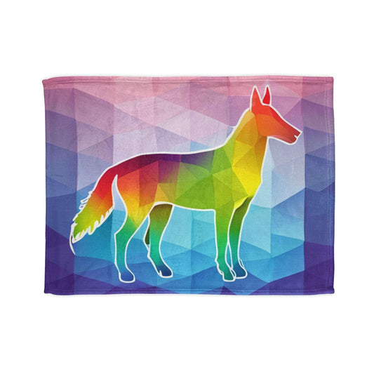 AI Kelpie Soft Polyester Blanket - Lizard Vigilante