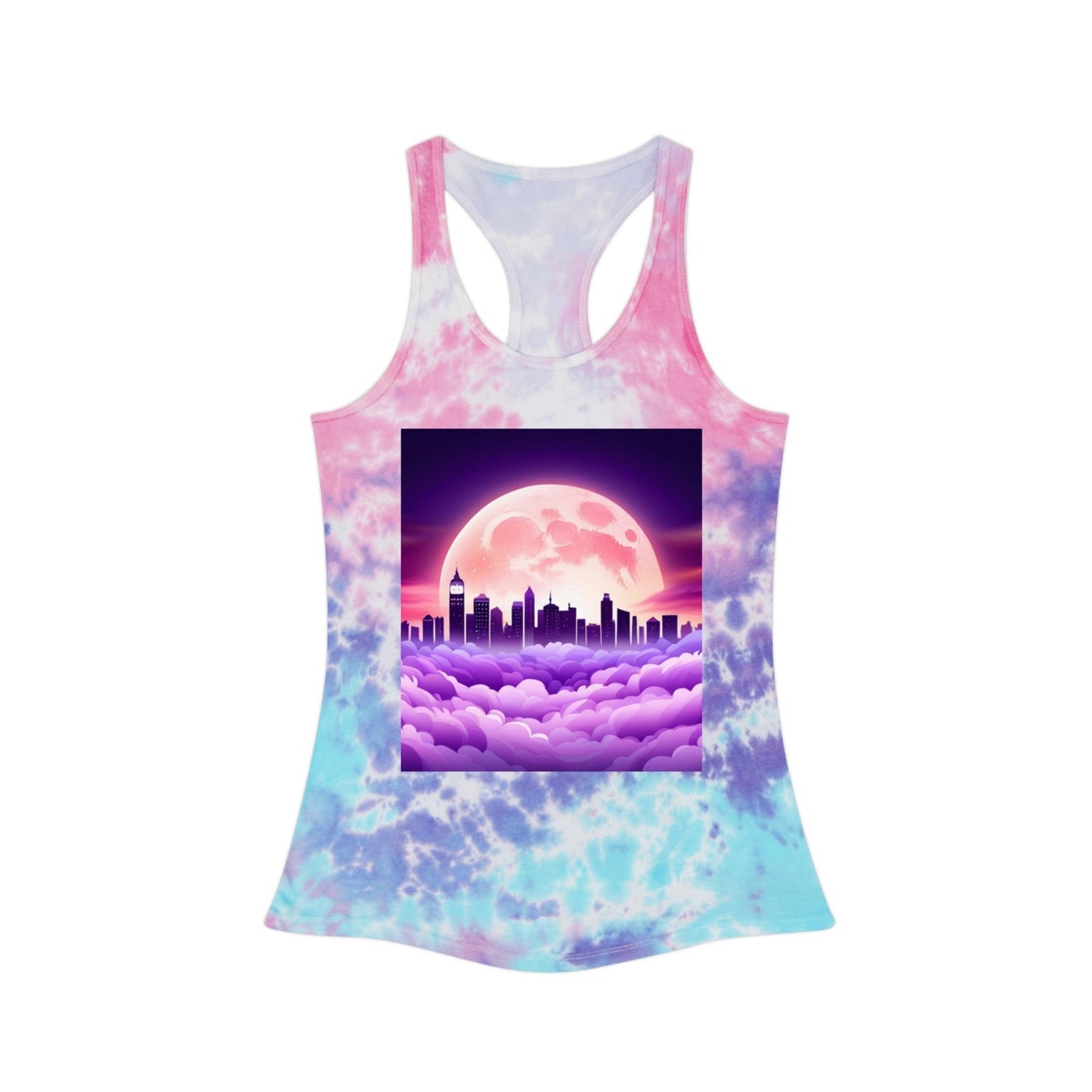 Purple MoonTown Tie Dye Racerback Tank Top - Lizard Vigilante