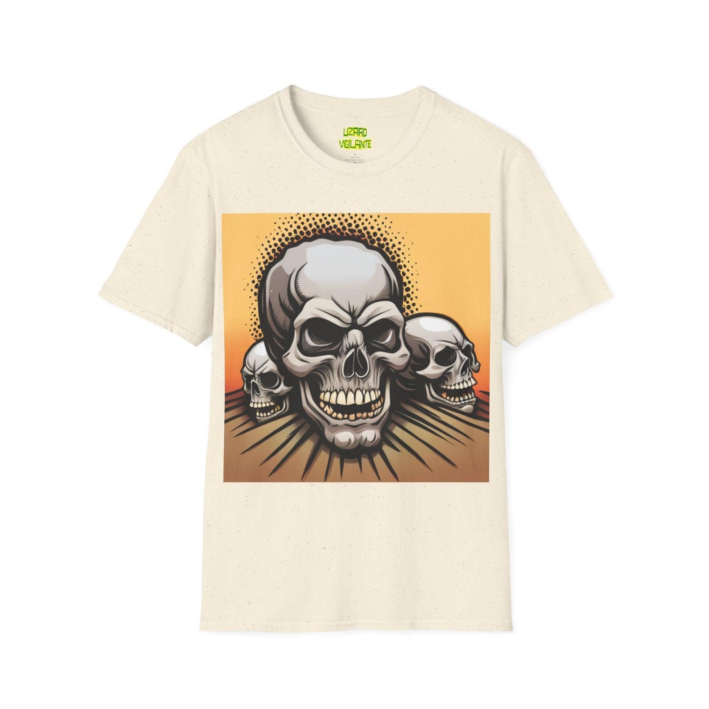 Gray Skulls Unisex Softstyle T-Shirt - Lizard Vigilante