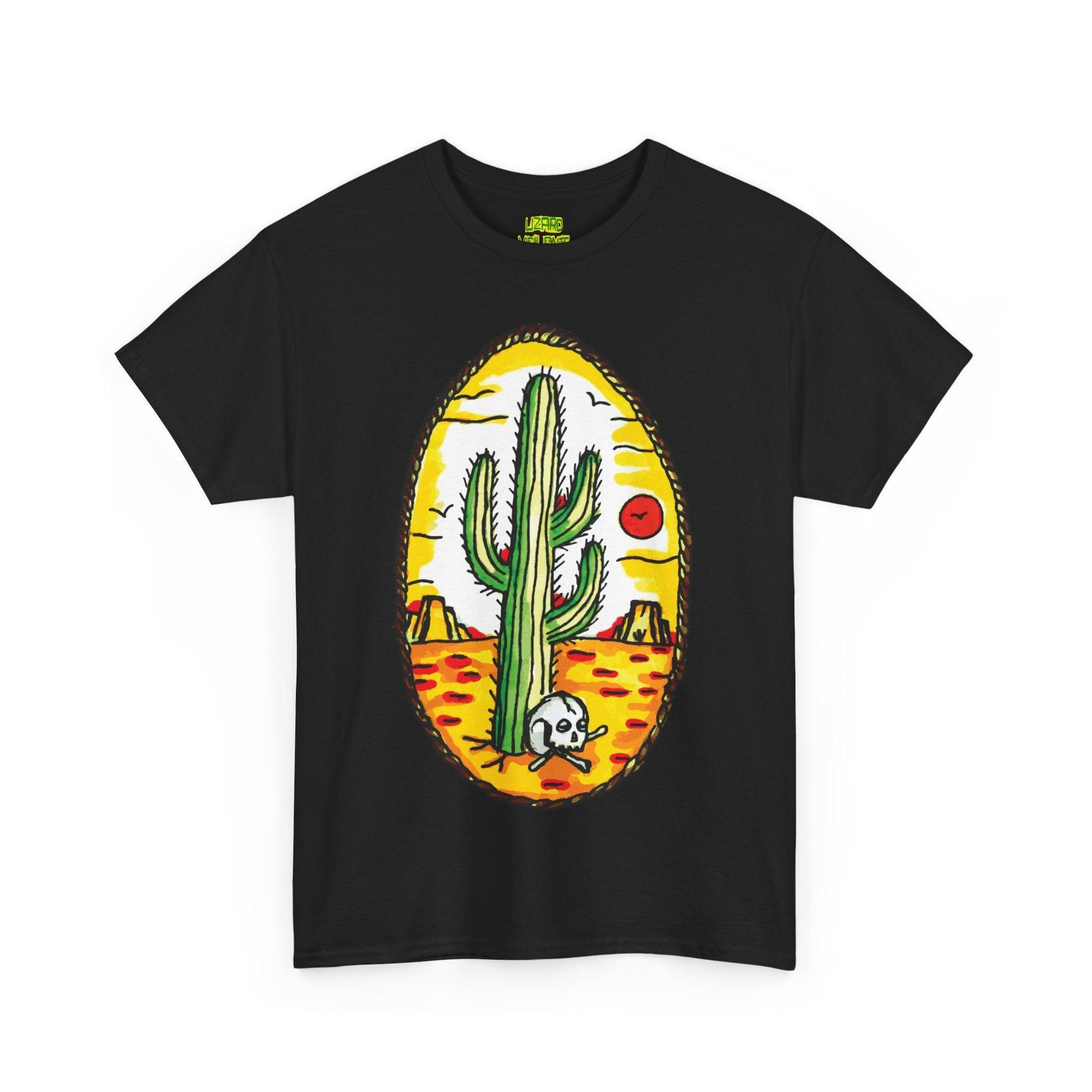 Cactus Skull Unisex Heavy Cotton Tee - Lizard Vigilante