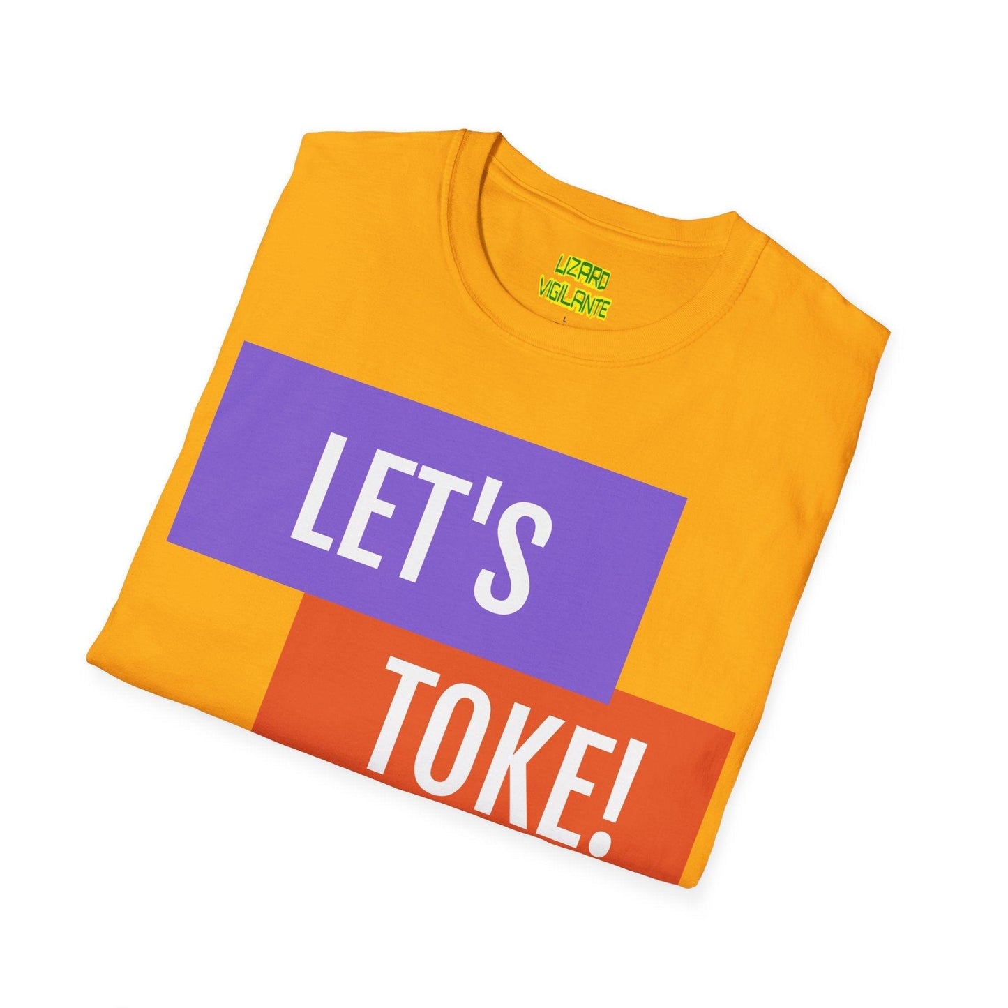 LET'S TOKE! With GreenLeaf Silo Unisex Softstyle T-Shirt / Weed Band Tee - Lizard Vigilante