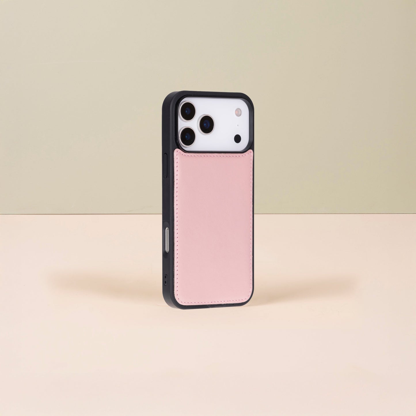 Leather iPhone 17 Pro  Wallet Case – Pink - Austin