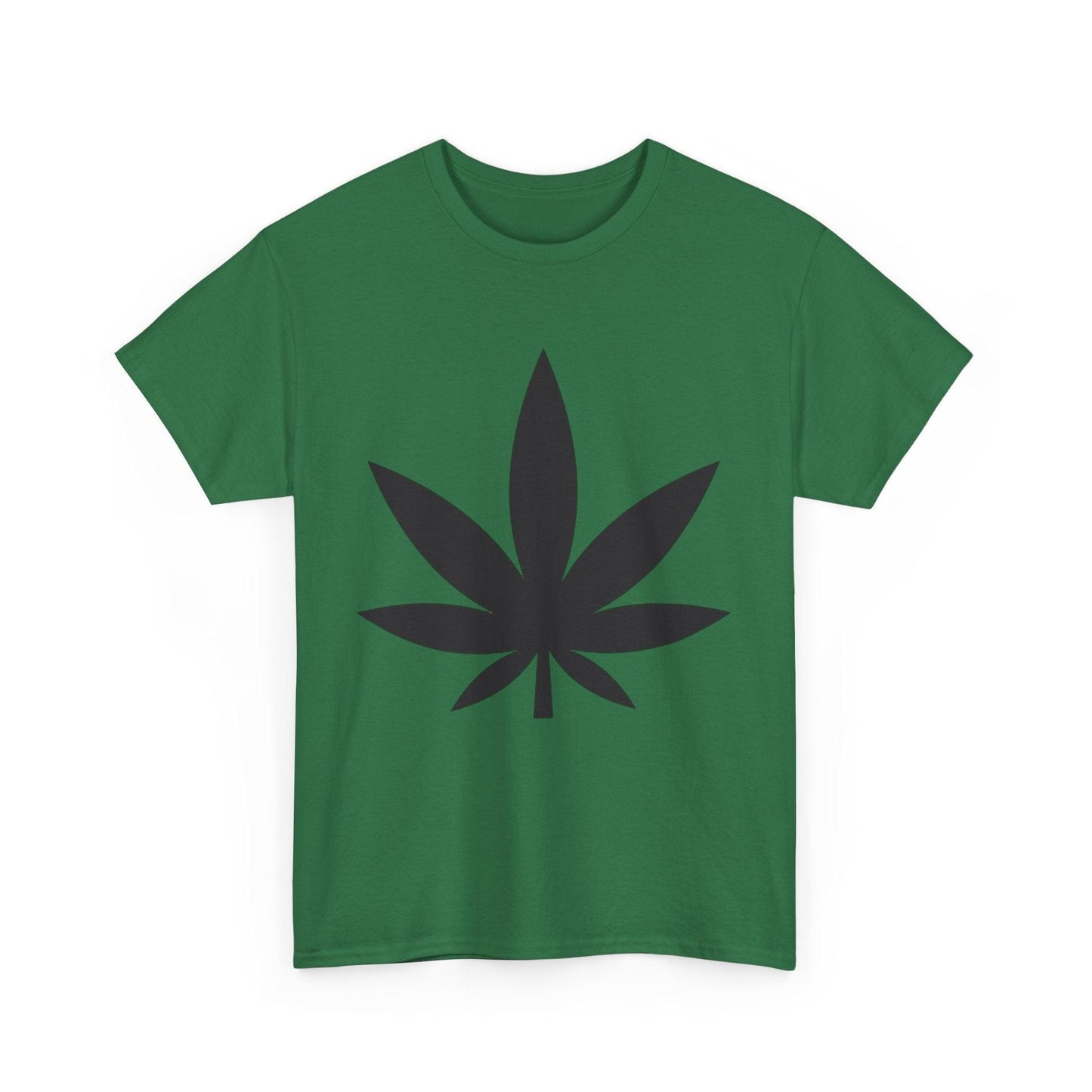 Black Pot Leaf Unisex Heavy Cotton Tee - Lizard Vigilante