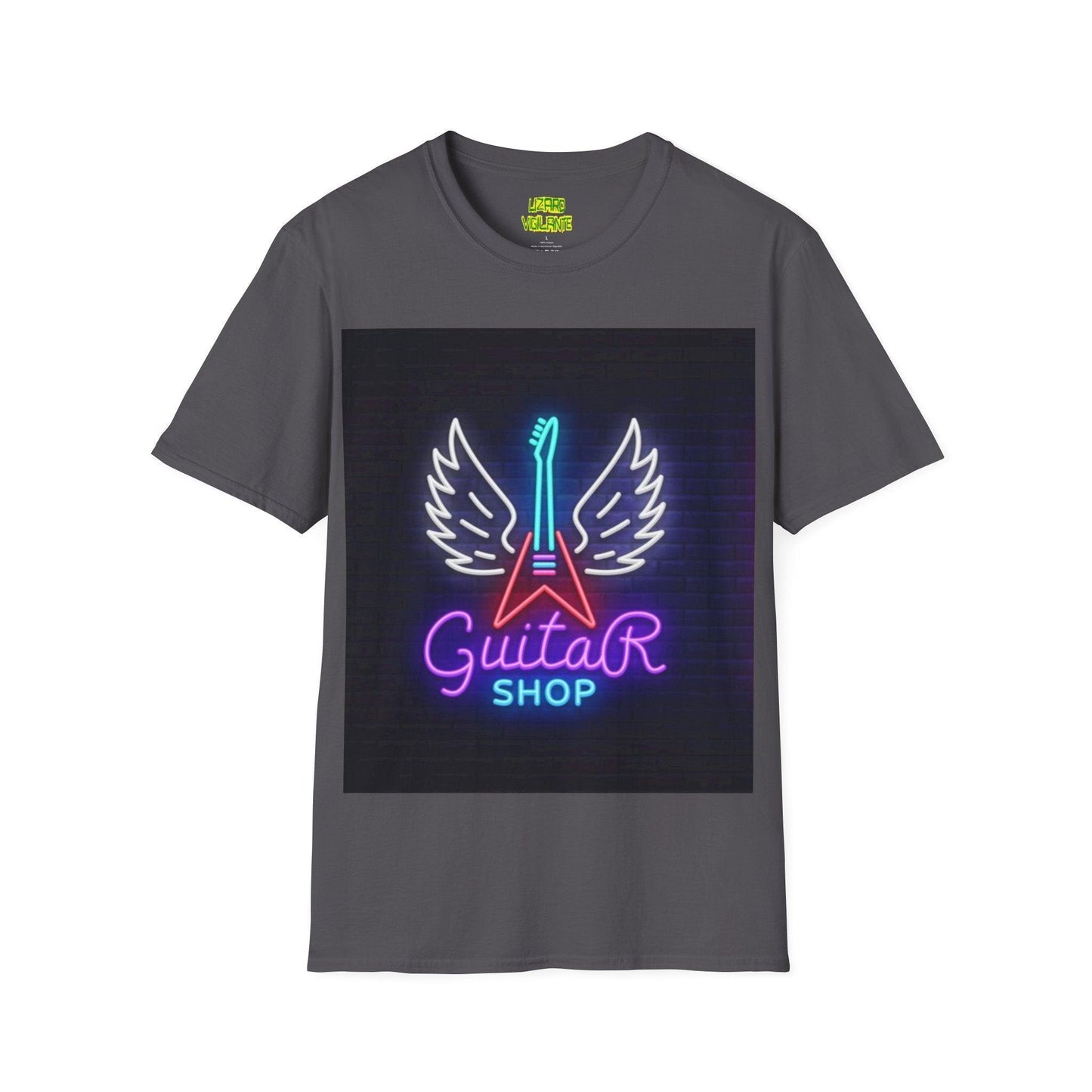 Neon Guitar Shop Unisex Softstyle T-Shirt - Lizard Vigilante