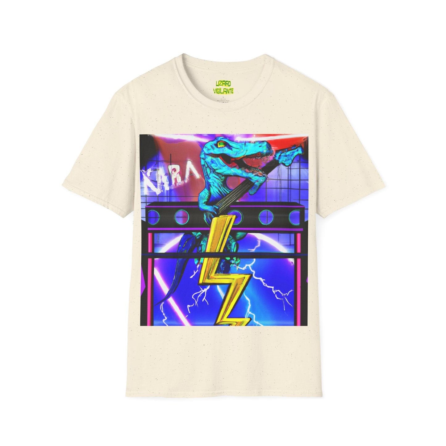 Lizard Vigilante Lightning Unisex Softstyle T-Shirt - Lizard Vigilante