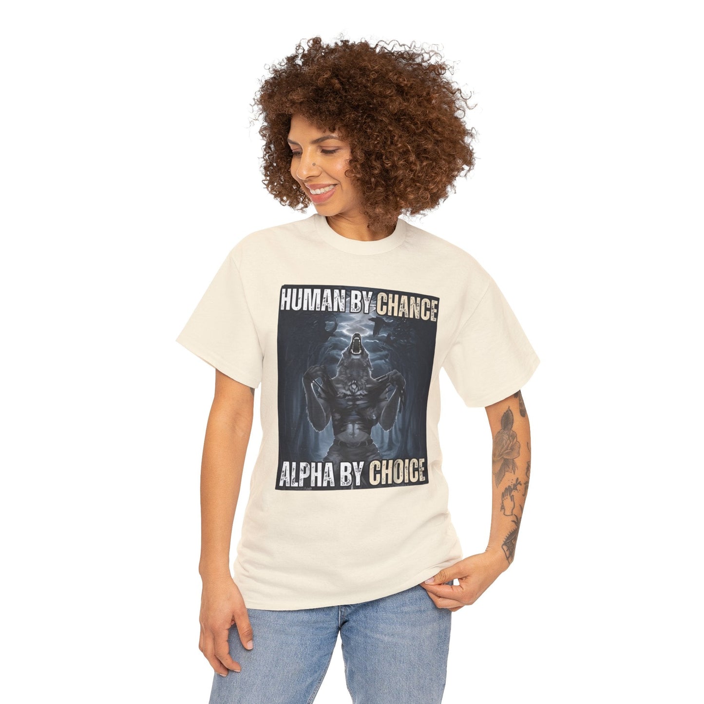 Human By Chance, Alpha By Choice Funny Meme Shirt – Bold Statement Tee for Humor Fans