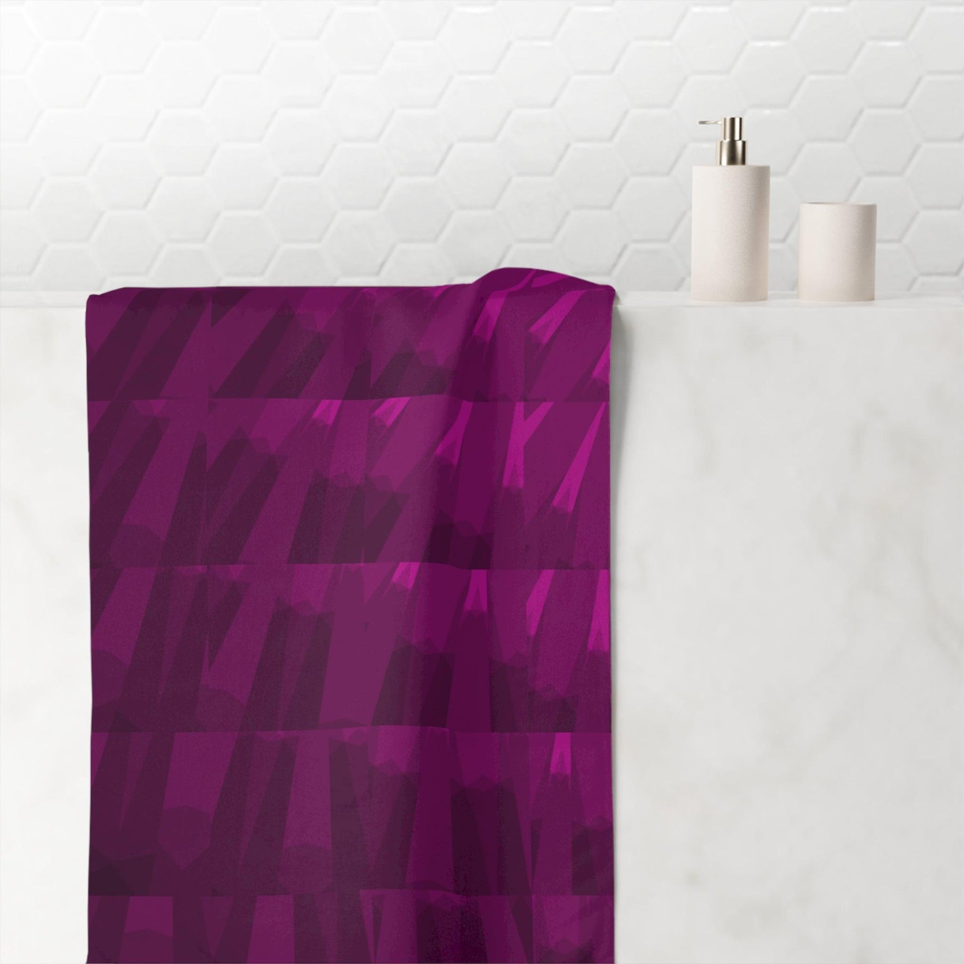 Purple Showers Mink-Cotton Towel - Lizard Vigilante