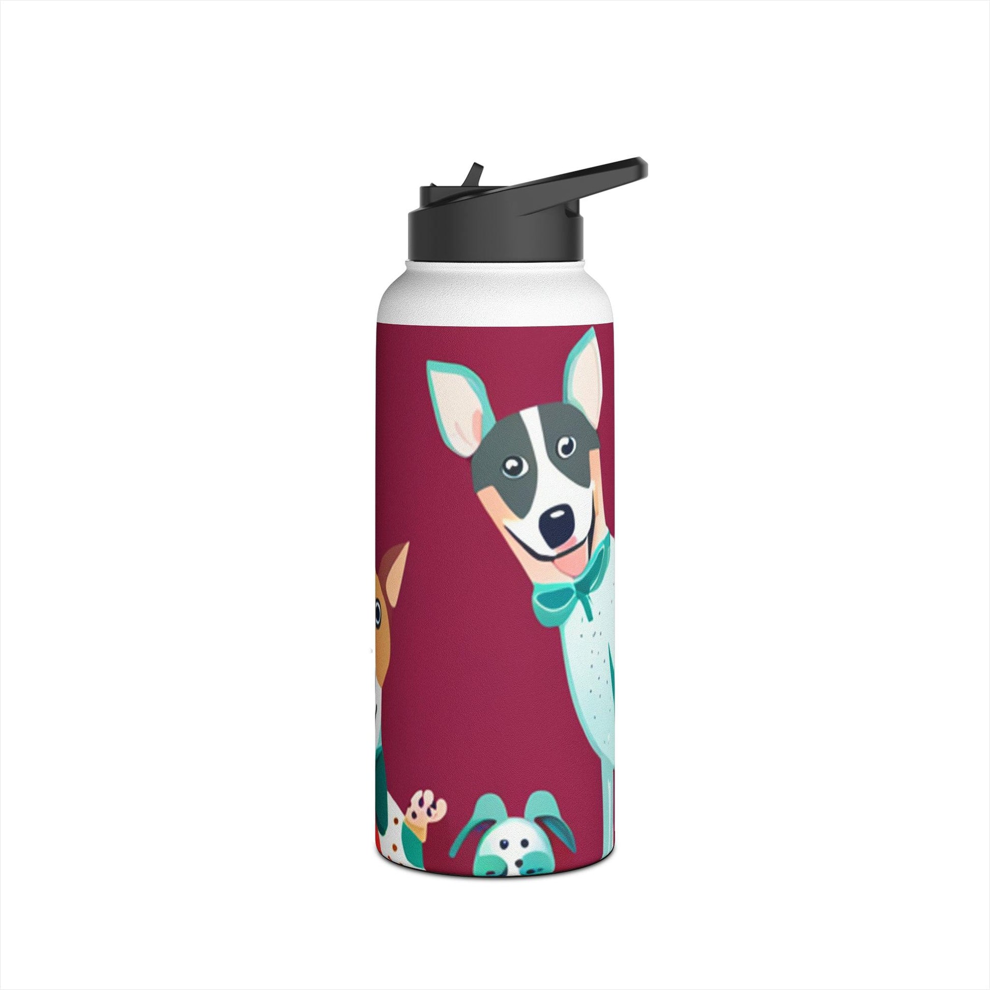 Illustrated by Doggie Stainless Steel Water Bottle, Standard Lid - Lizard Vigilante