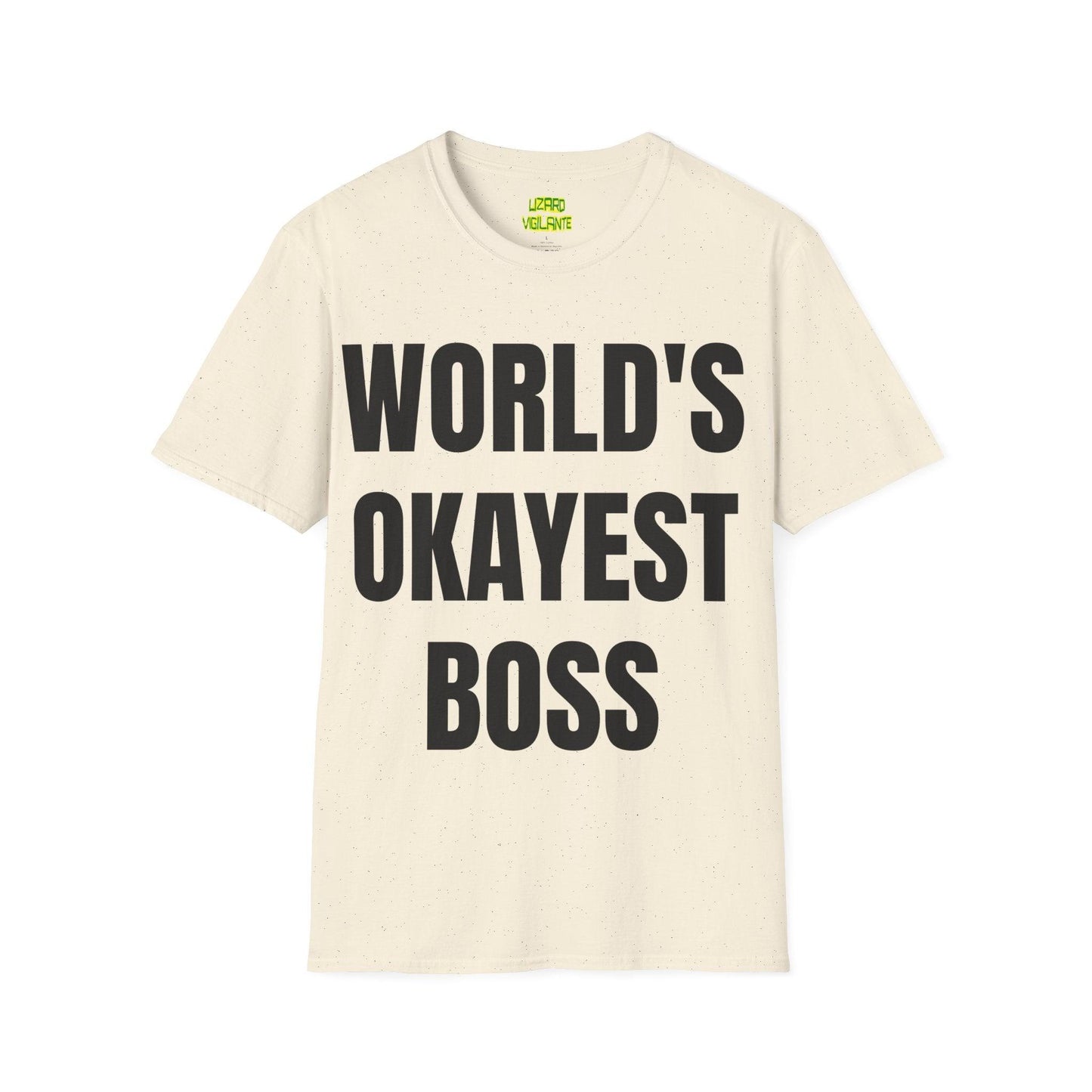 World's Okayest Boss Unisex Softstyle T-Shirt - Lizard Vigilante